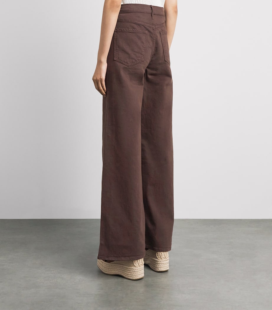 MOTHER Womens The Undercover Sneak Jeans Chocolate Brown Image 5