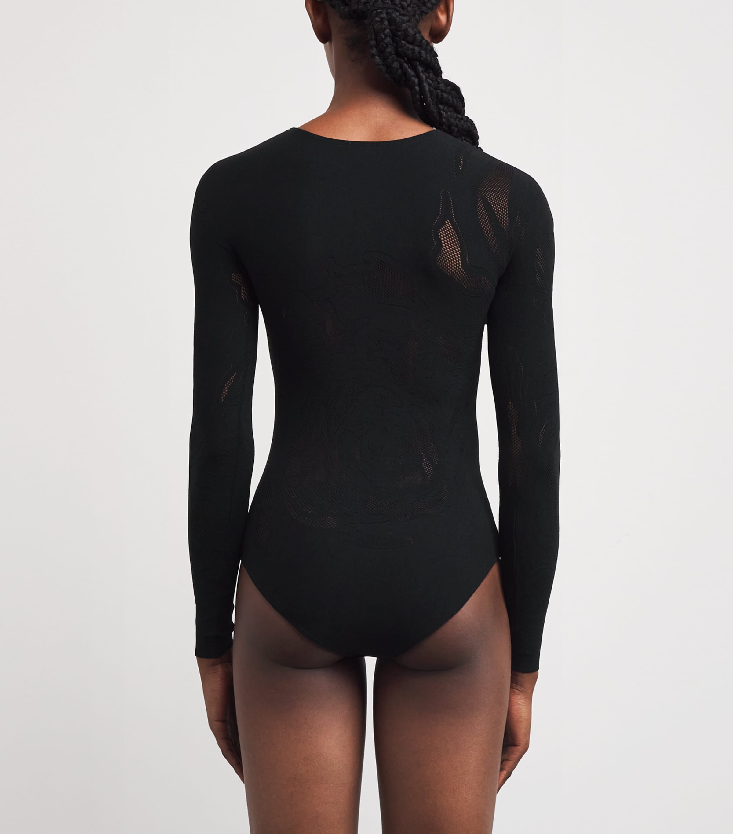 Net Rose Bodysuit 7005 BLACK Image 4