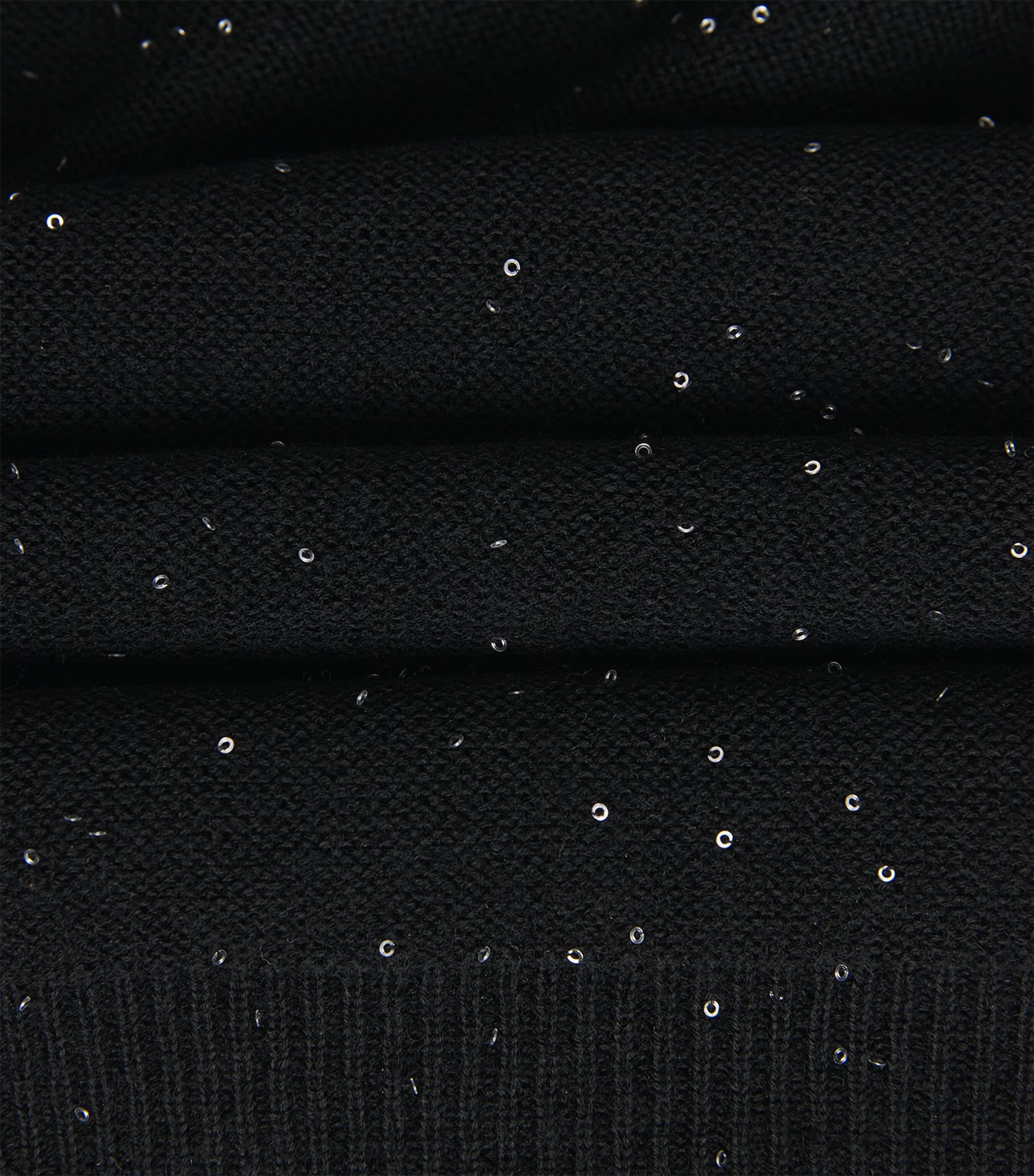 Fabiana Filippi Womens Virgin Wool Embellished Rollneck Sweater Nero Image 6