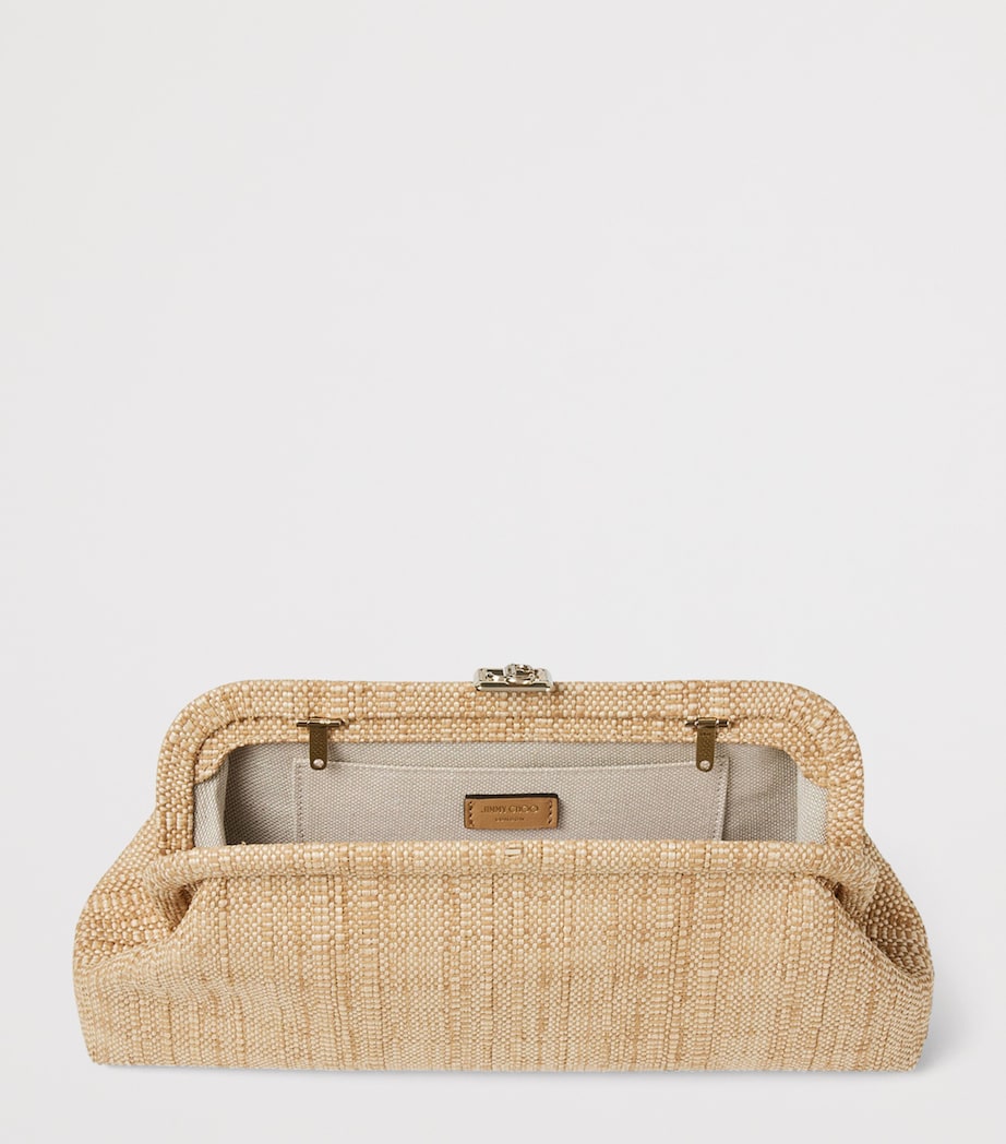 Jimmy Choo Skylar Woven Clutch Bag Natural/light Gold Image 4