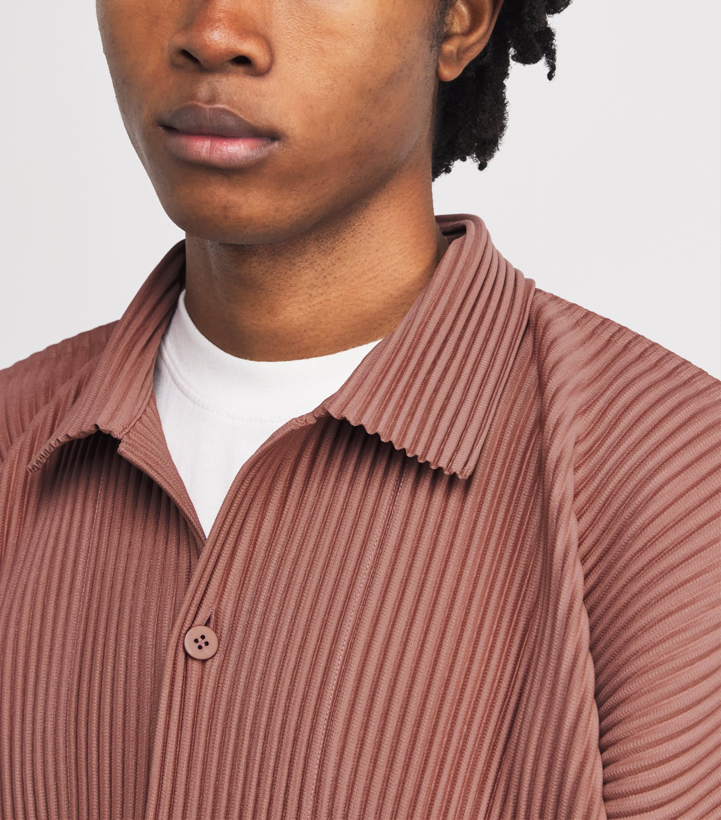 Pleated Shirt 26-VANADINITE RED Image 6