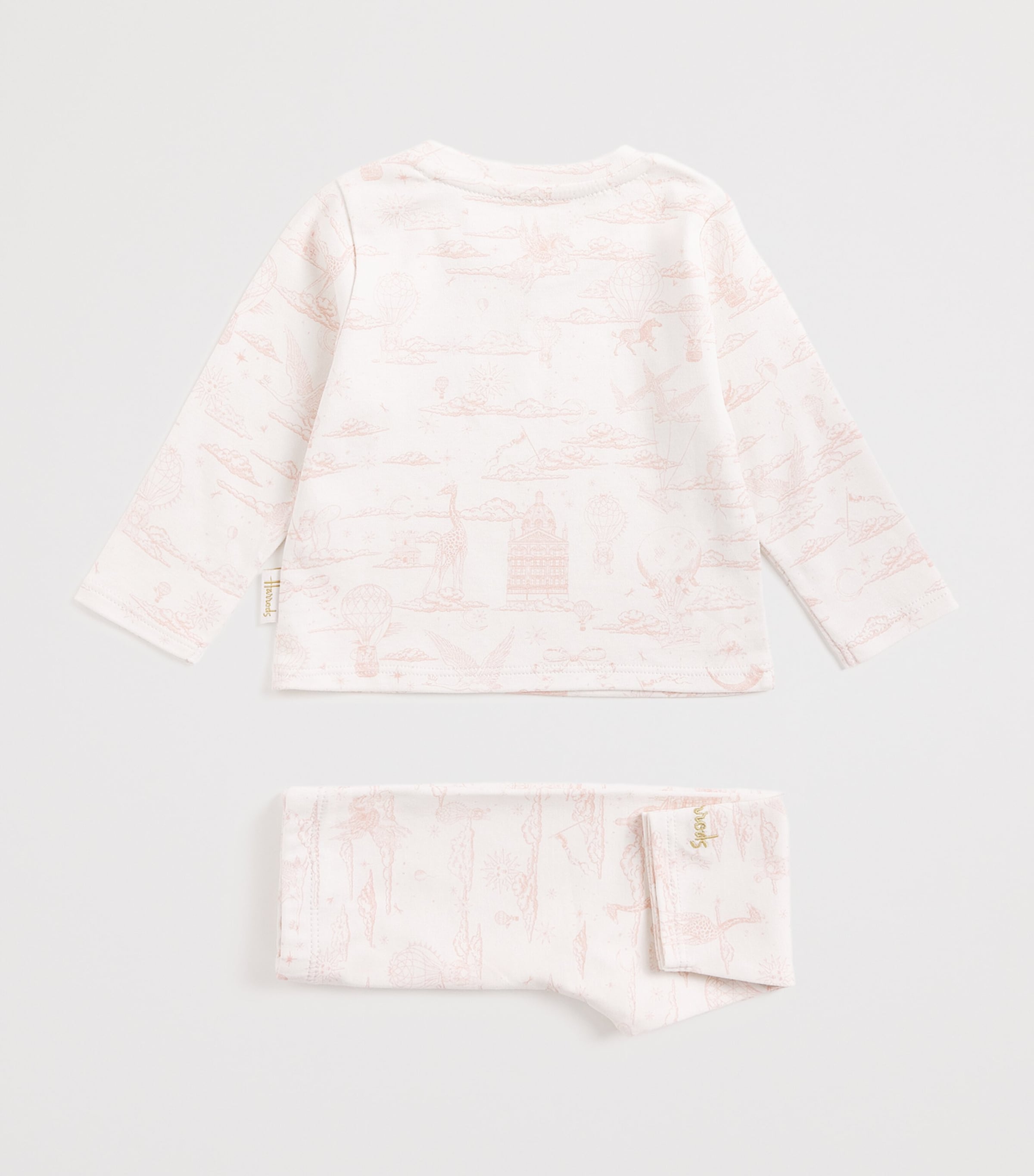 Pima Cotton Balloon Top and Trousers Set (0-18 Months) PINK Image 2