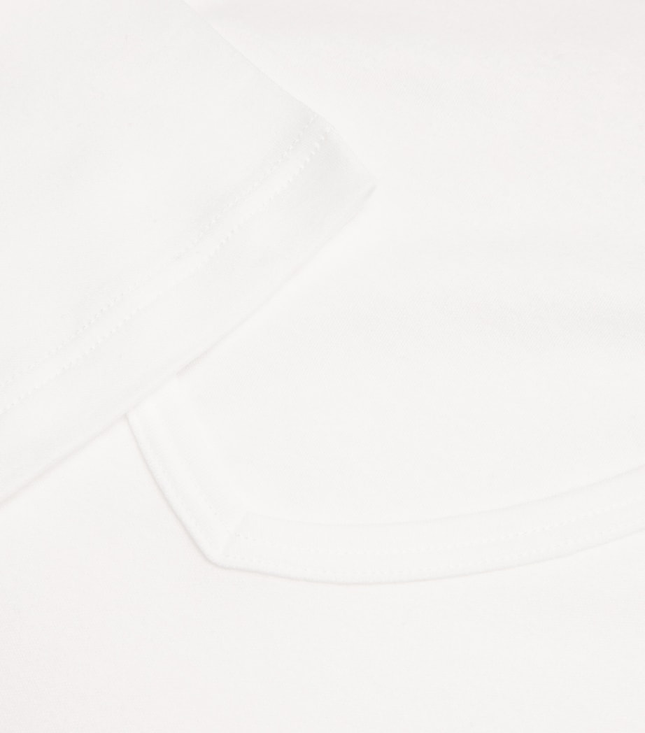 Sea Island Cotton V-Neck T-Shirt WHITE Image 6