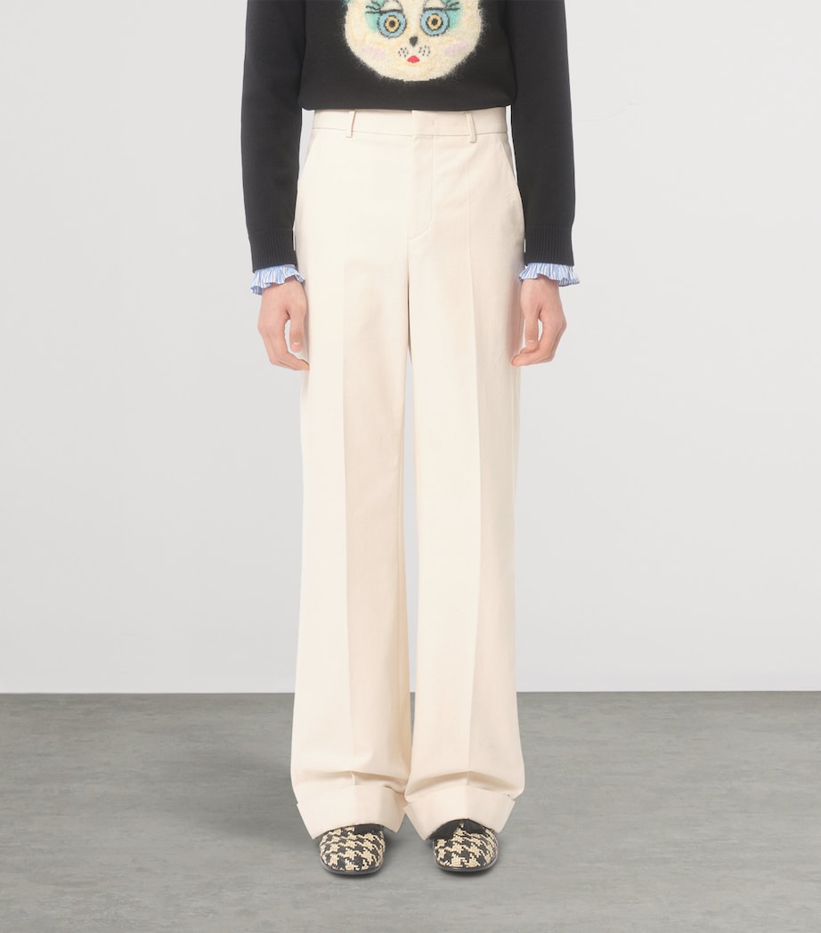 Cotton Straight-Leg Trousers 1SS Image 2