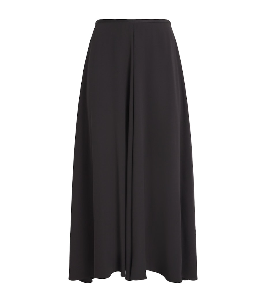 Agnona Womens High-Rise Maxi Skirt Dark Brown Ebony Image 1