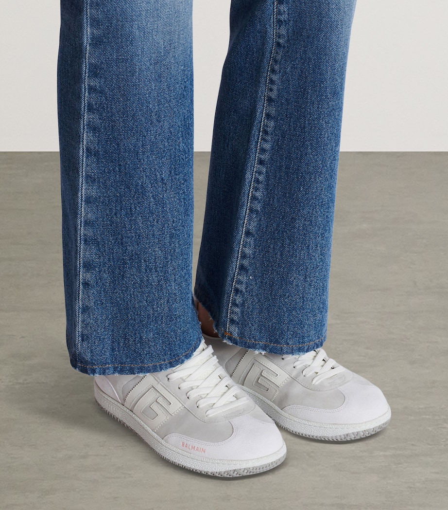 Leather Logo Swan Sneakers OBR ROSE/BLANC Image 3