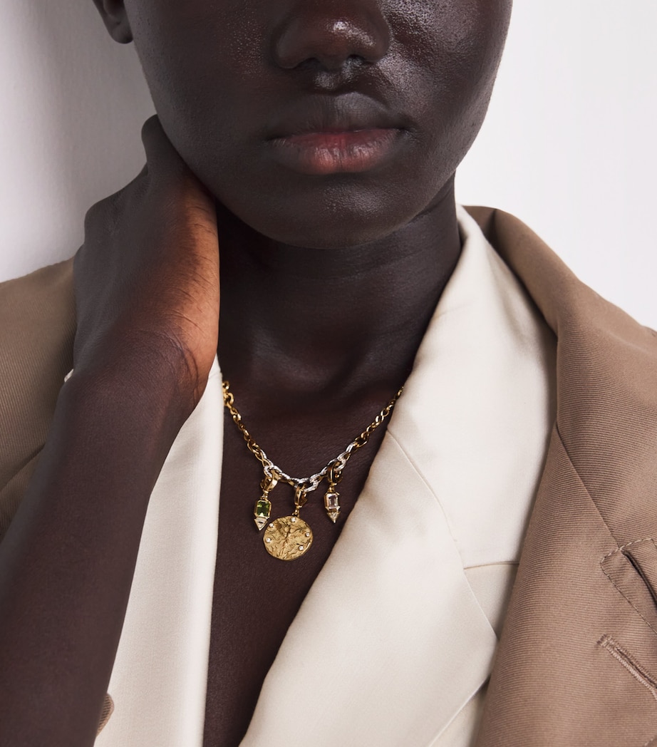 Yellow Gold and Diamond Phoenix Coin Charm YELLOW GOLD Image 4