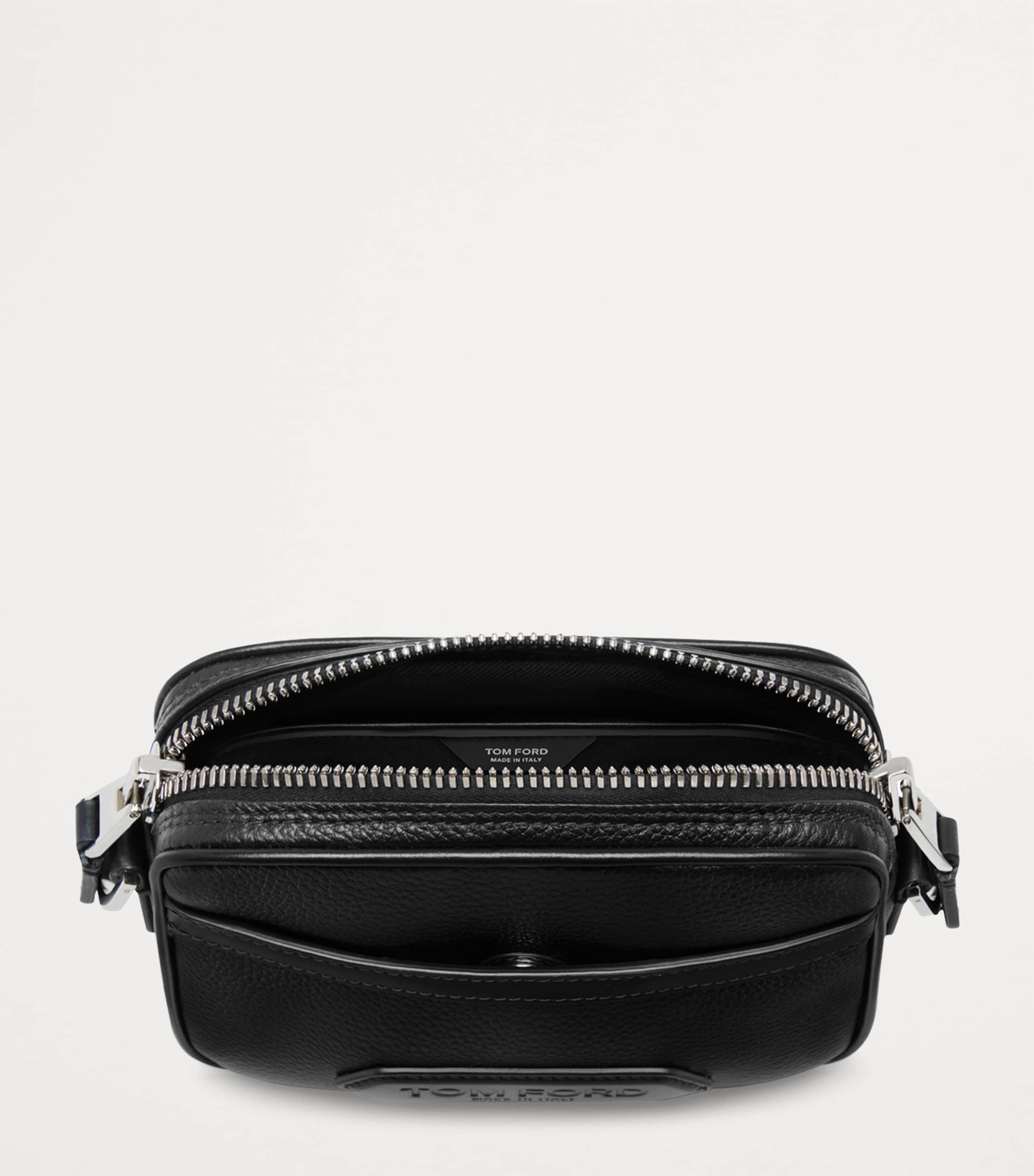 ショルダーバッグ TOM FORD Black Leather Small Traveller Crossbody Bag Tom Ford Black Leather Small Traveller Crossbody Bag TOM FORD