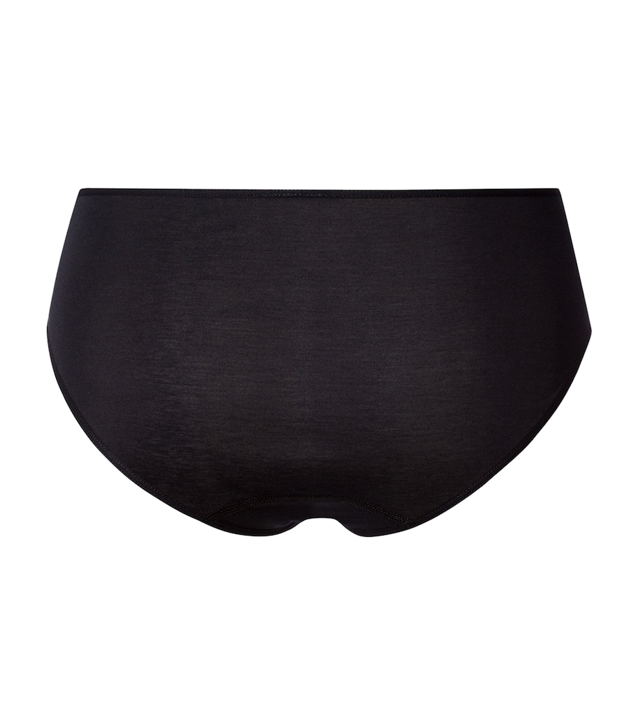Mercerised Cotton Kalea Midi Briefs BLACK Image 2