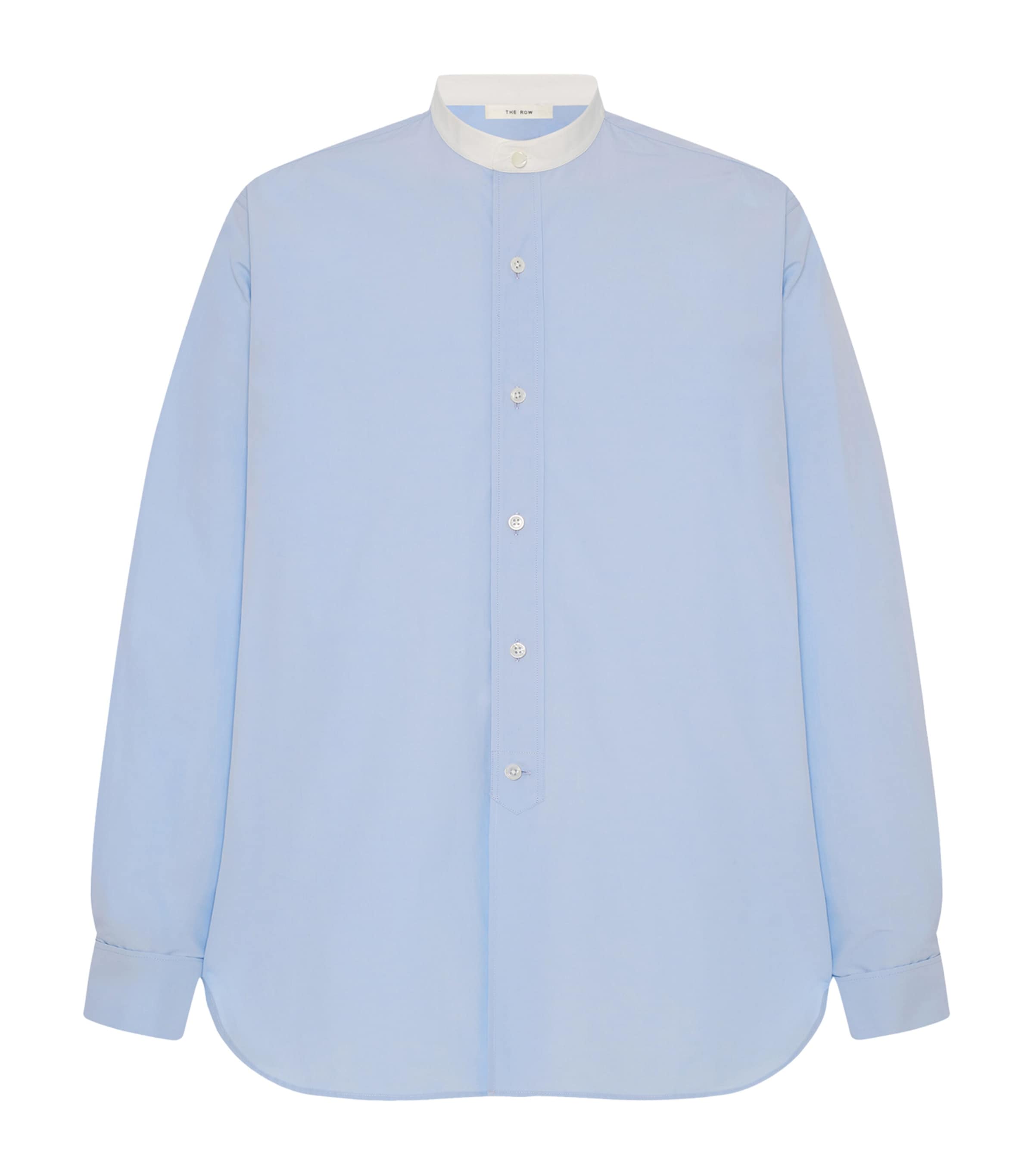 The Row Mens Melchior Cotton Shirt Ice Blue Image 6