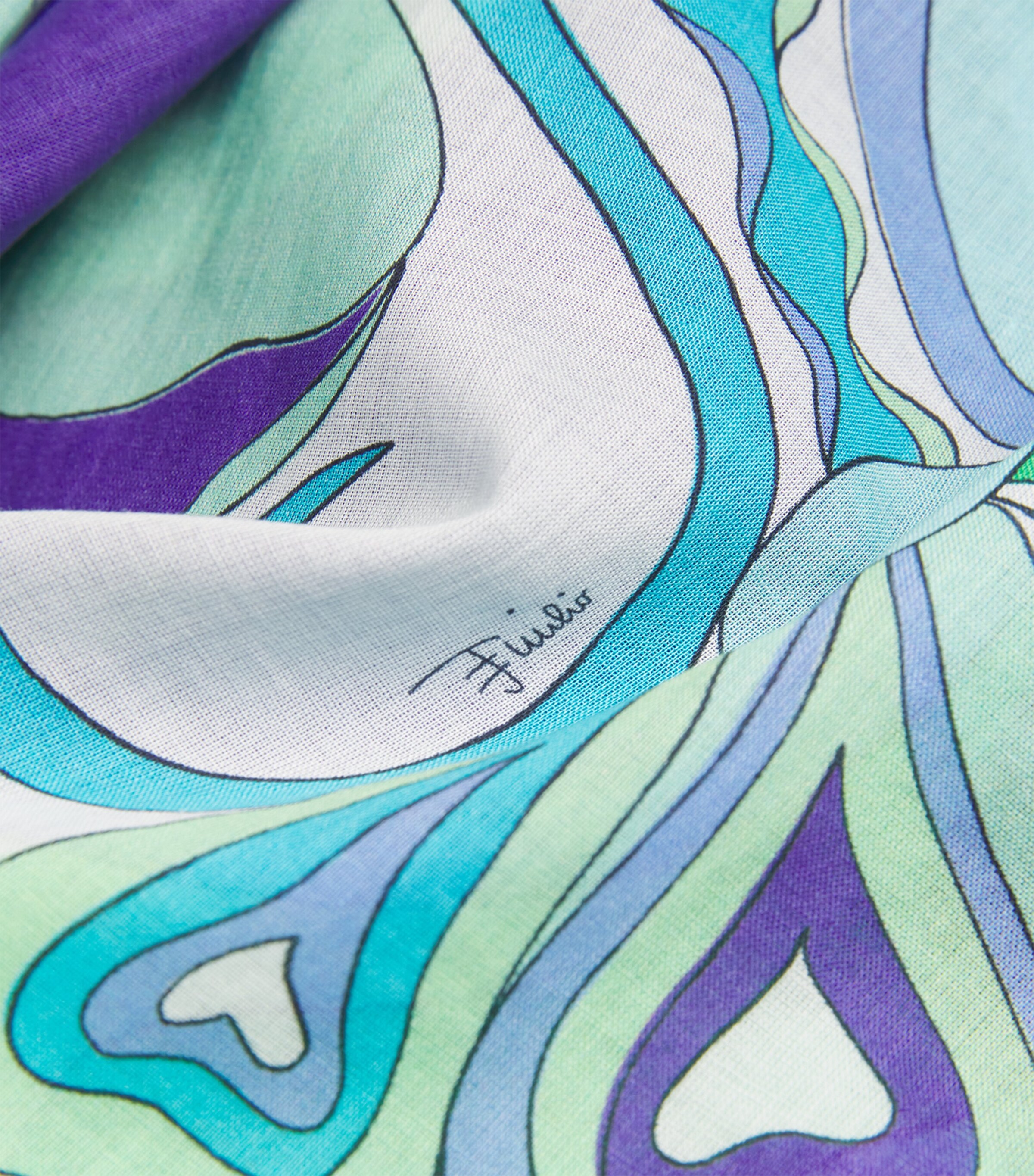 Cotton Tie-Side Pareo 025 VERDE/LILLA Image 5