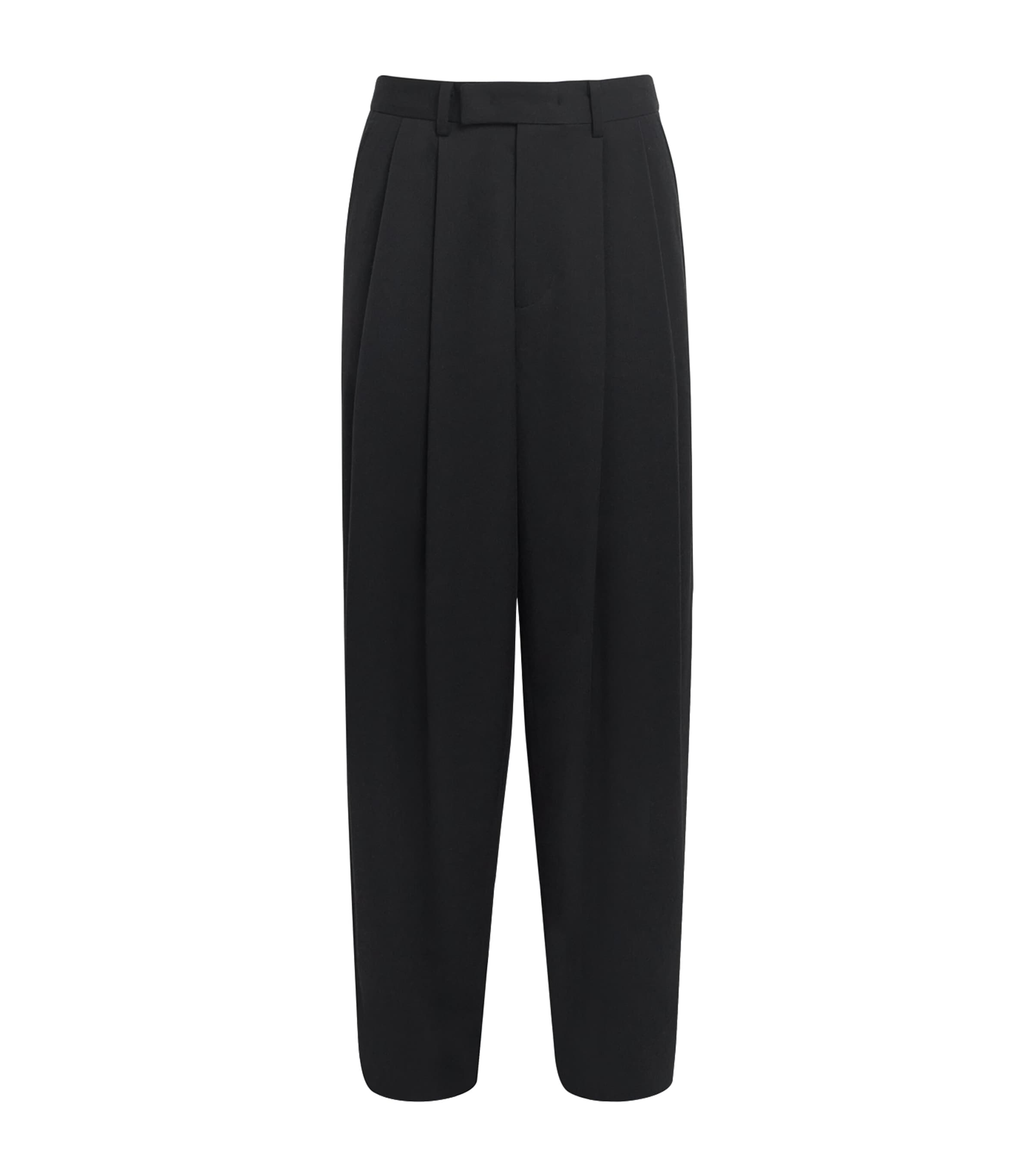 System Mens Double-Pleated Trousers Black Image 1