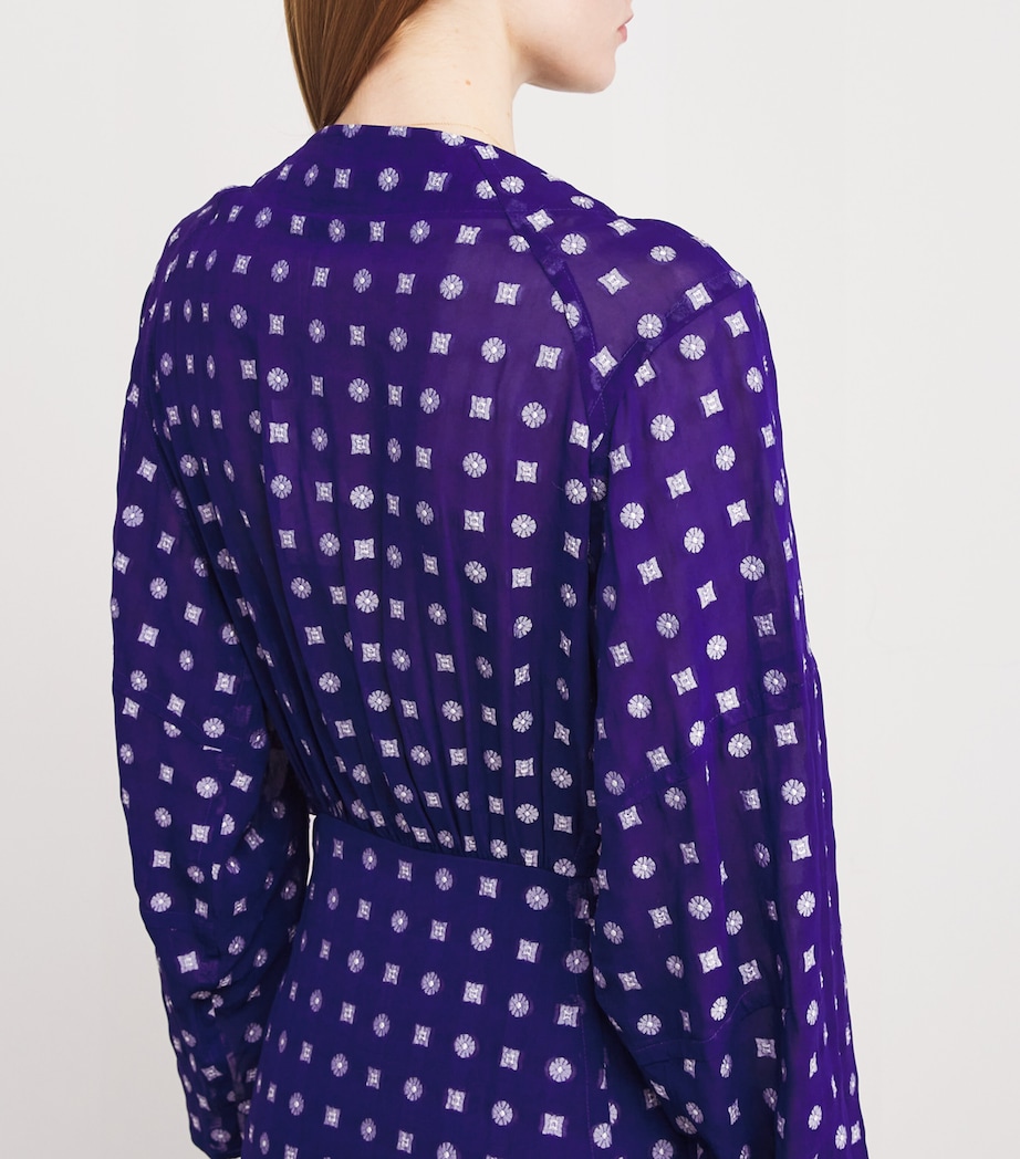 Jacquard Midi Dress 437BALLPNT INK DITSY Image 4