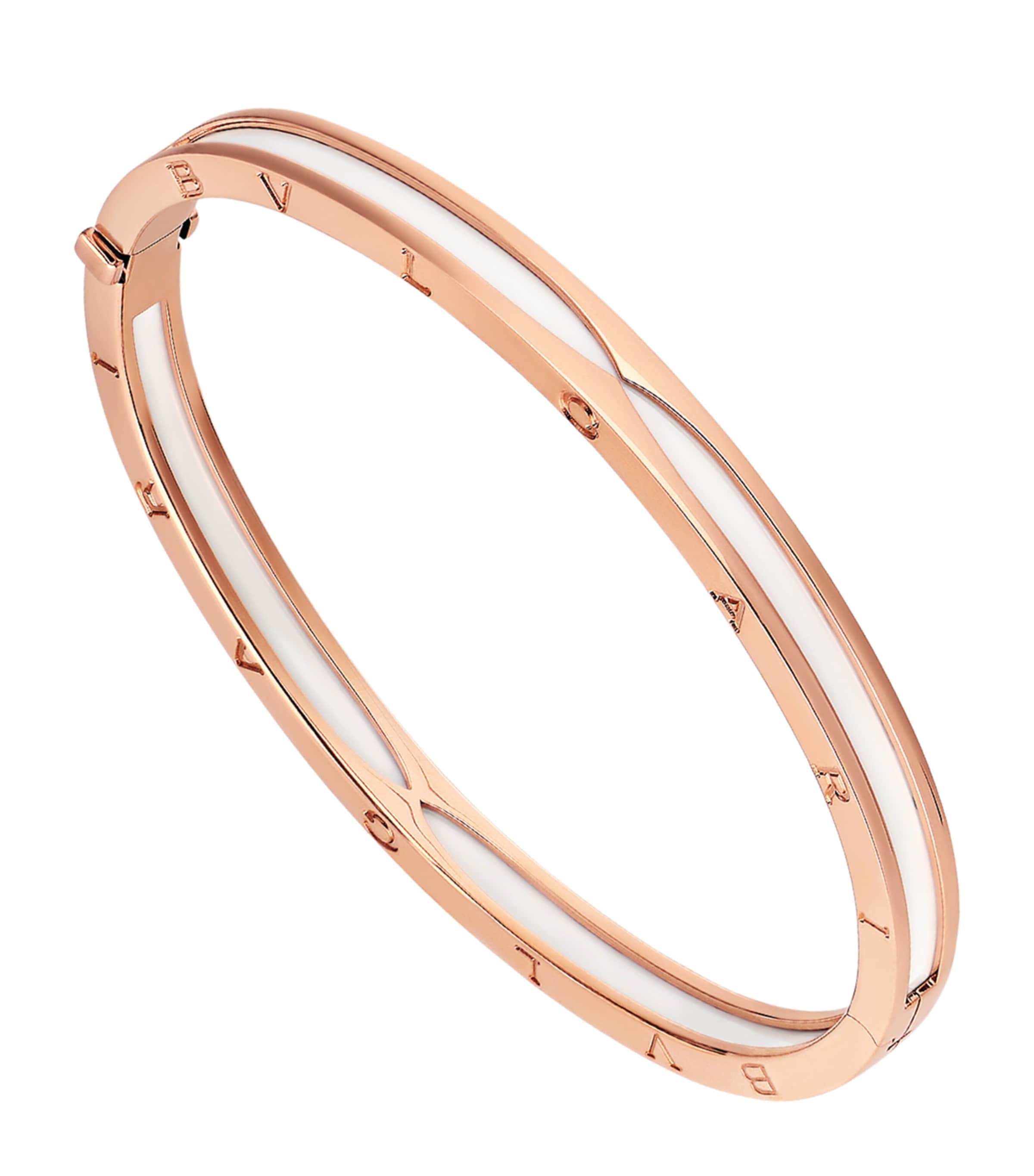 Bvlgari Rose Gold and Steel B.Zero1 Bangle Pink Gold Image 1