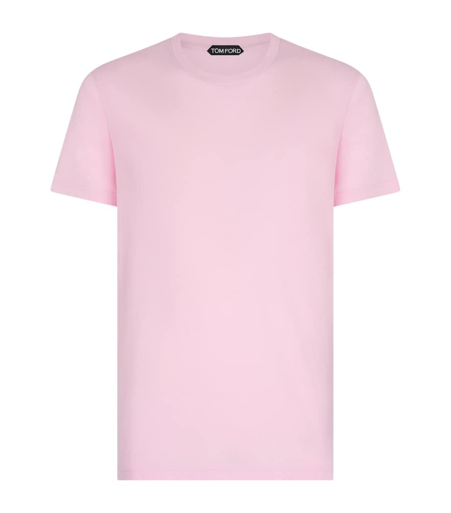TOM FORD Mens Cotton-Silk T-Shirt Pah Image 1