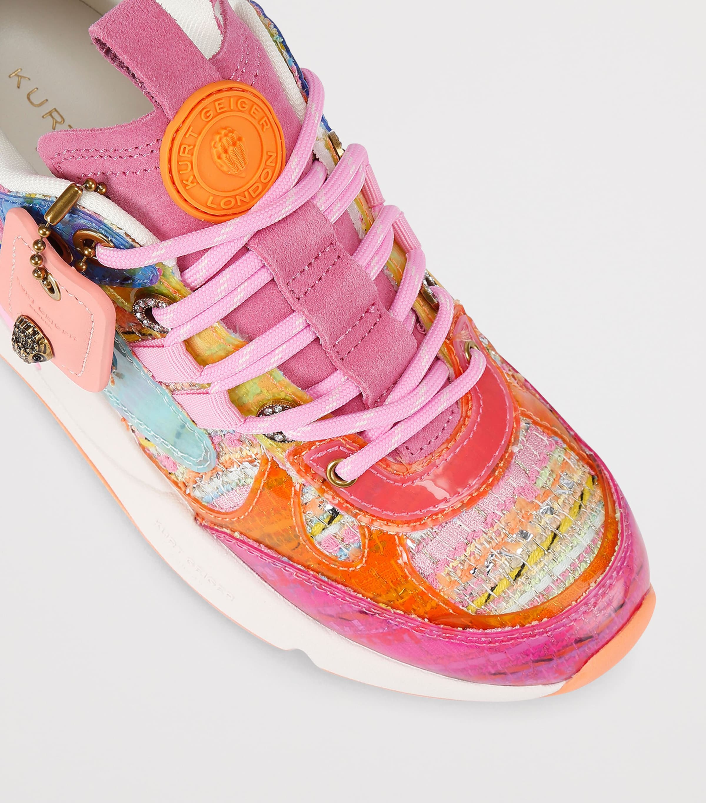 Kurt Geiger London Suede Kurt Runner Sneakers Pink Comb Image 2