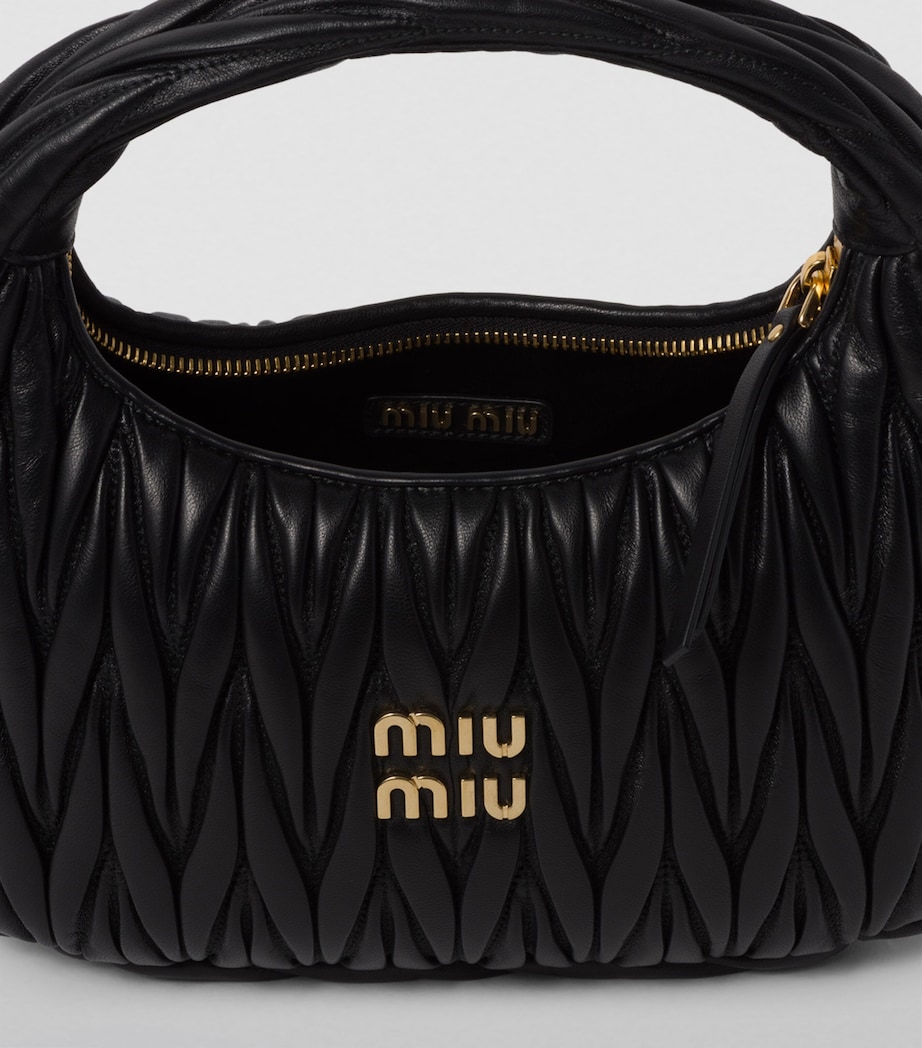 Medium Matelassé Leather Wander Top-Handle Bag F0002 Image 8