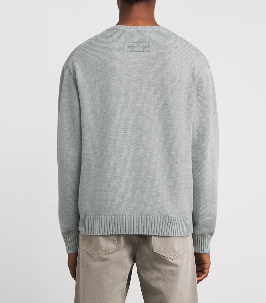 Cotton-Silk Sweater GREY BLUE Image 4