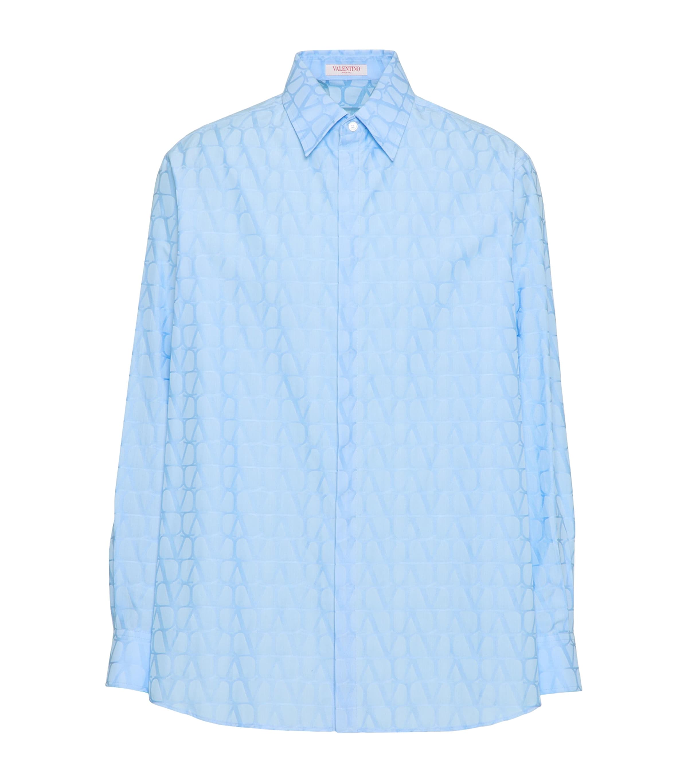 Valentino Cotton Poplin Shirt With Toile Iconographe Pattern