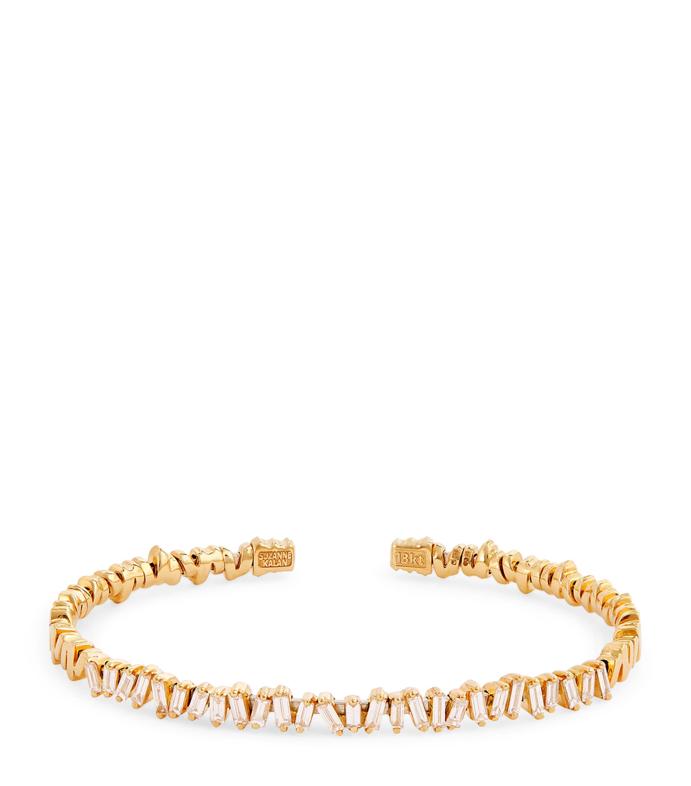 Suzanne Kalan Yellow Gold And Diamond Classic Fireworks Bangle