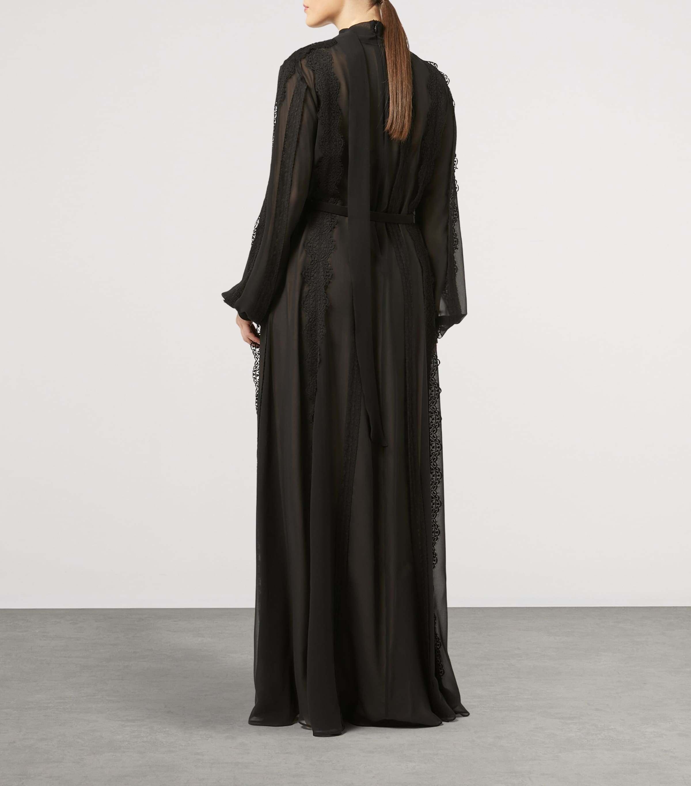 Silk Maxi Dress BLACK Image 3
