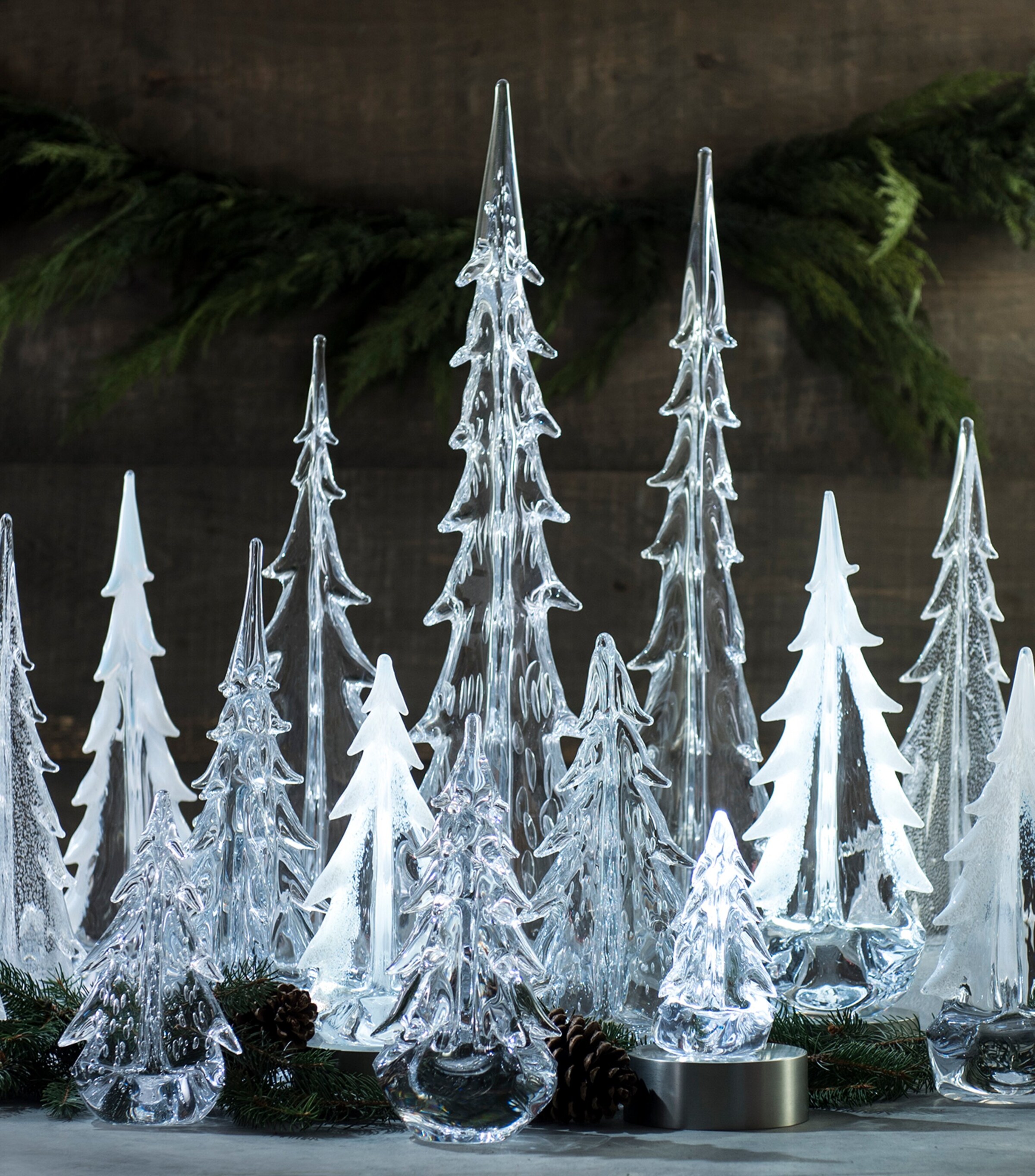 Glass Vermont Evergreen Christmas Tree Ornament CLEAR Image 7