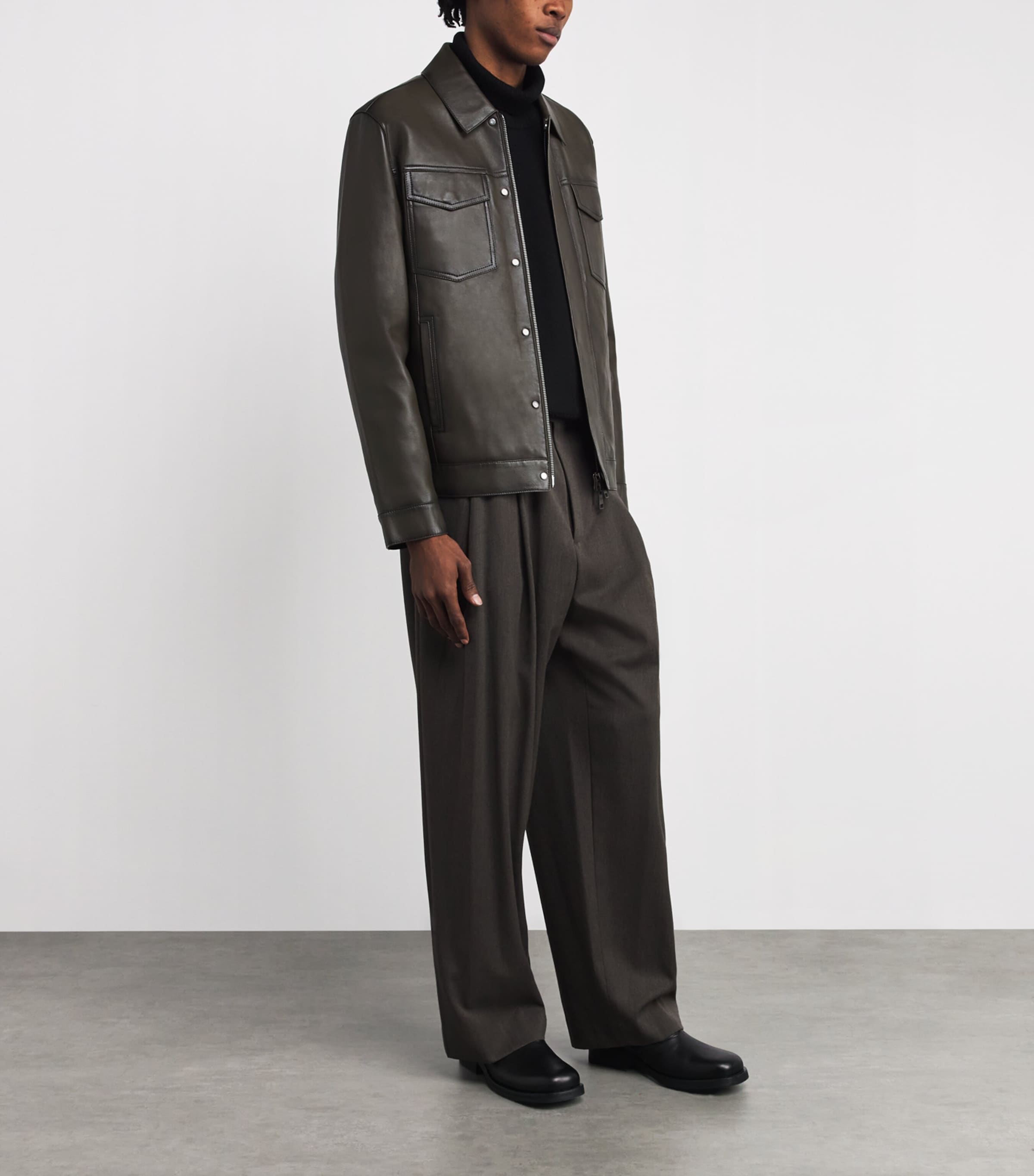 Patina Leather Jacket A8190 CANOPEE Image 2