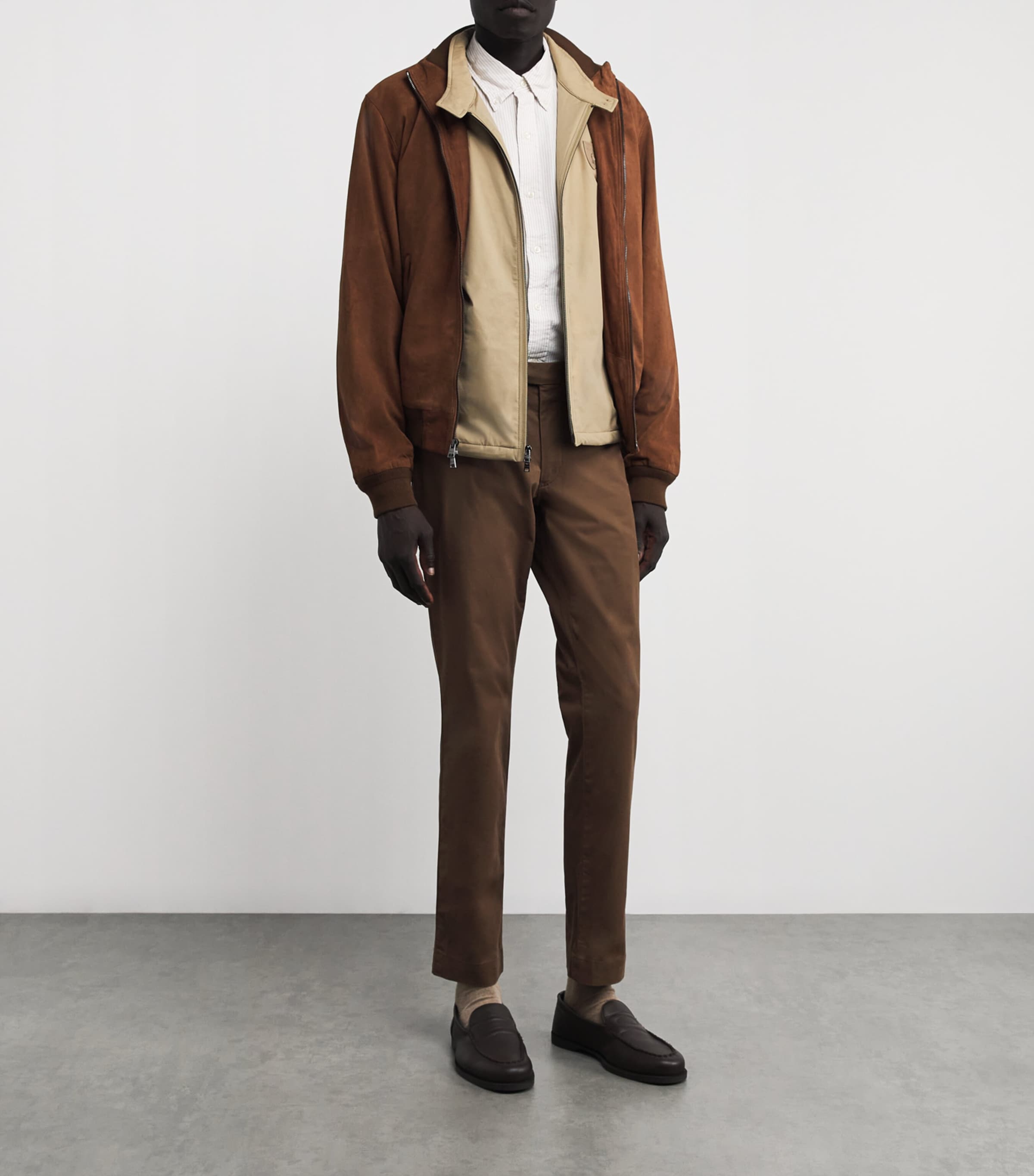 Gabardine Logo Gilet BEIGE/KHAKI Image 2