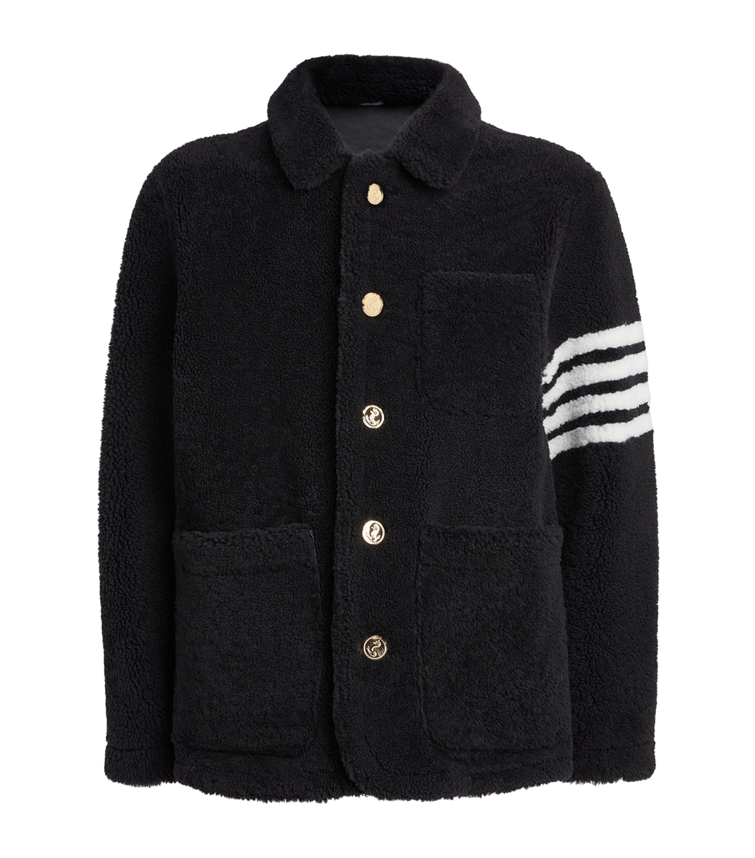 THOM BROWNE SHEARLING 4-BAR JACKET 