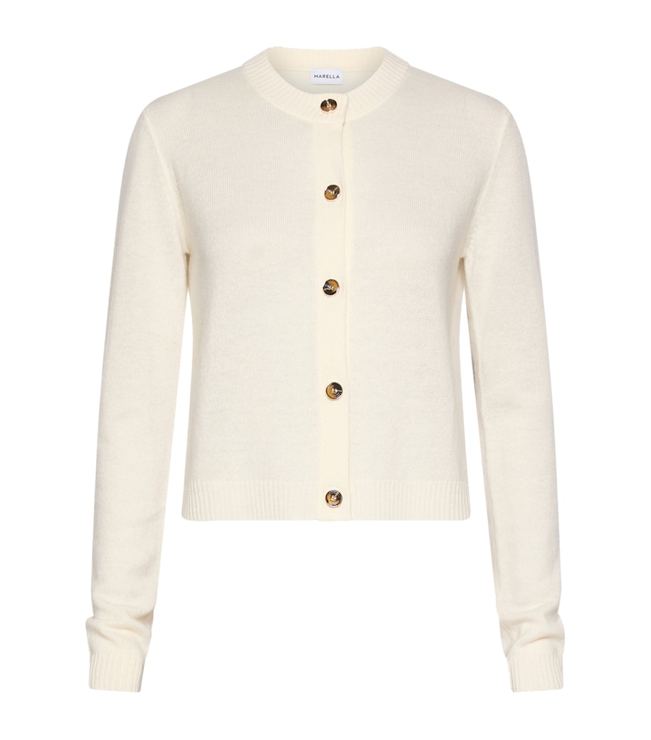 Marella Womens Cashmere Cardigan Cream Image 1