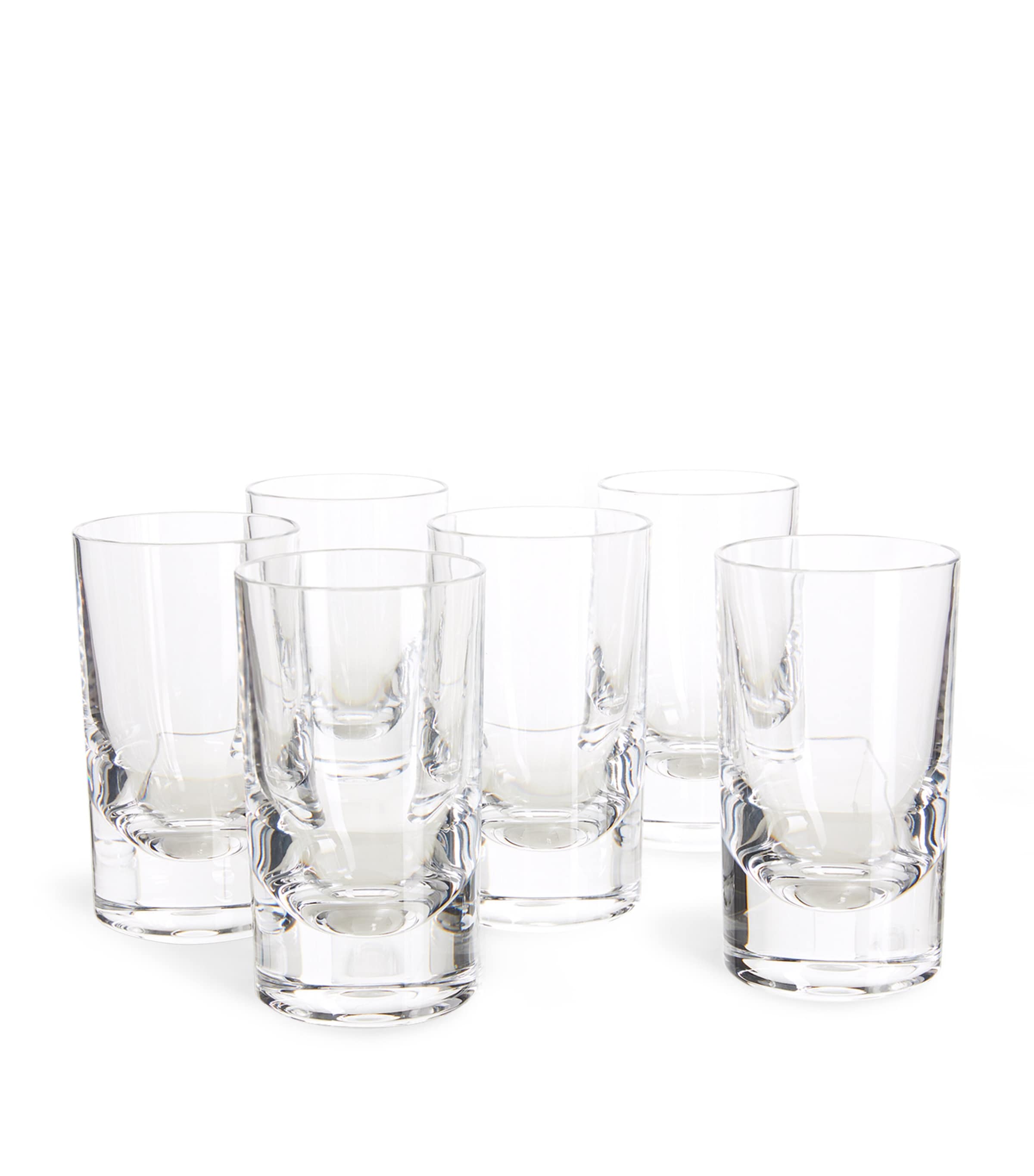 Mario Luca Giusti Set Of 6 Scotch And Whisky Tumblers In Clear