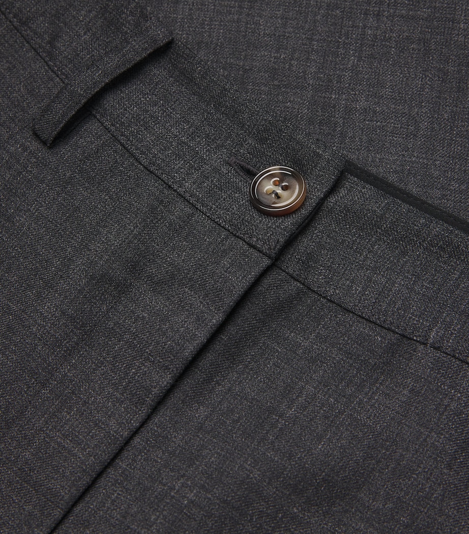 Wide-Leg Tailored Trousers MOTTLED GREY Image 5