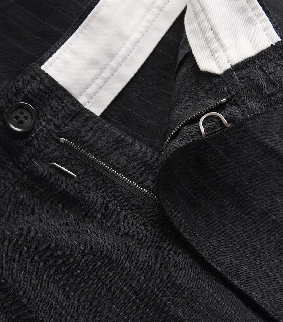 Maison Margiela Mens Wool Four Stitch Pinstripe Trousers Image 5
