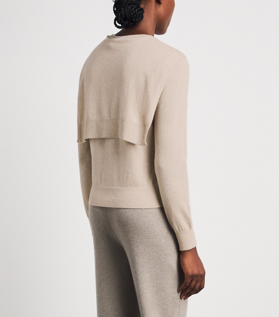 arch 4 Womens Cashmere Tie-Front Sonja Sweater Feather Image 5