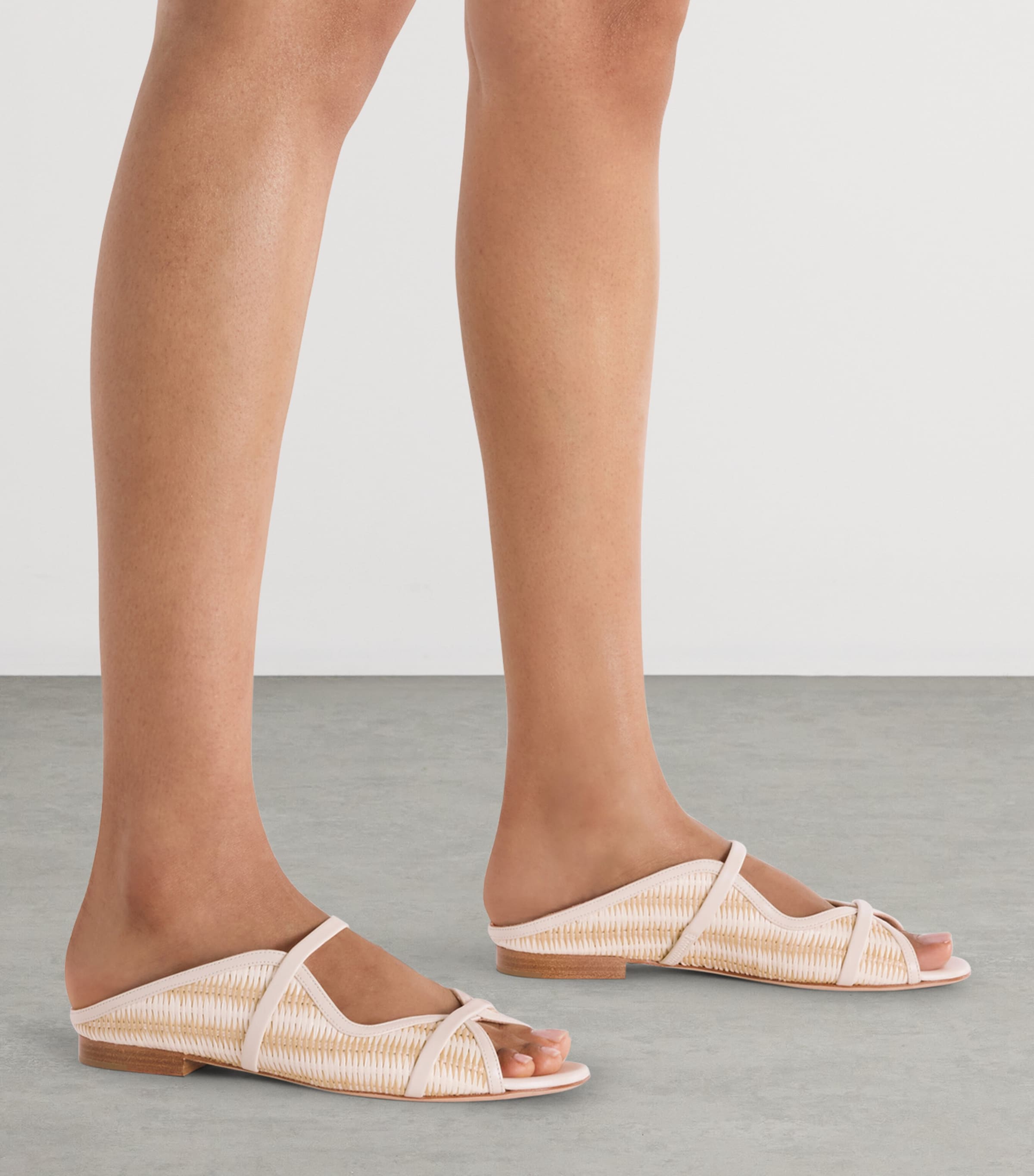 Malone Souliers Raffia Norah Sandals Cream Image 2