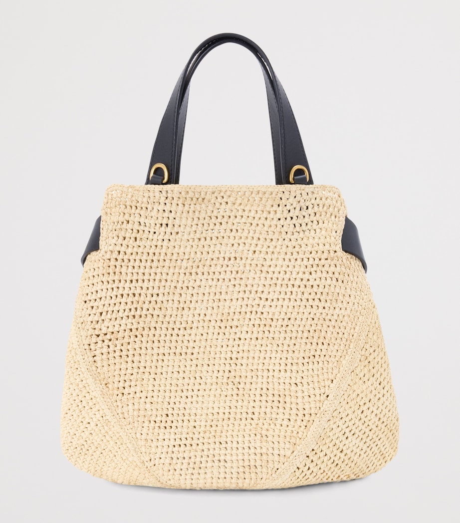 LOEWE Mini Raffa Punch Hole Tote Bag Natural Image 3
