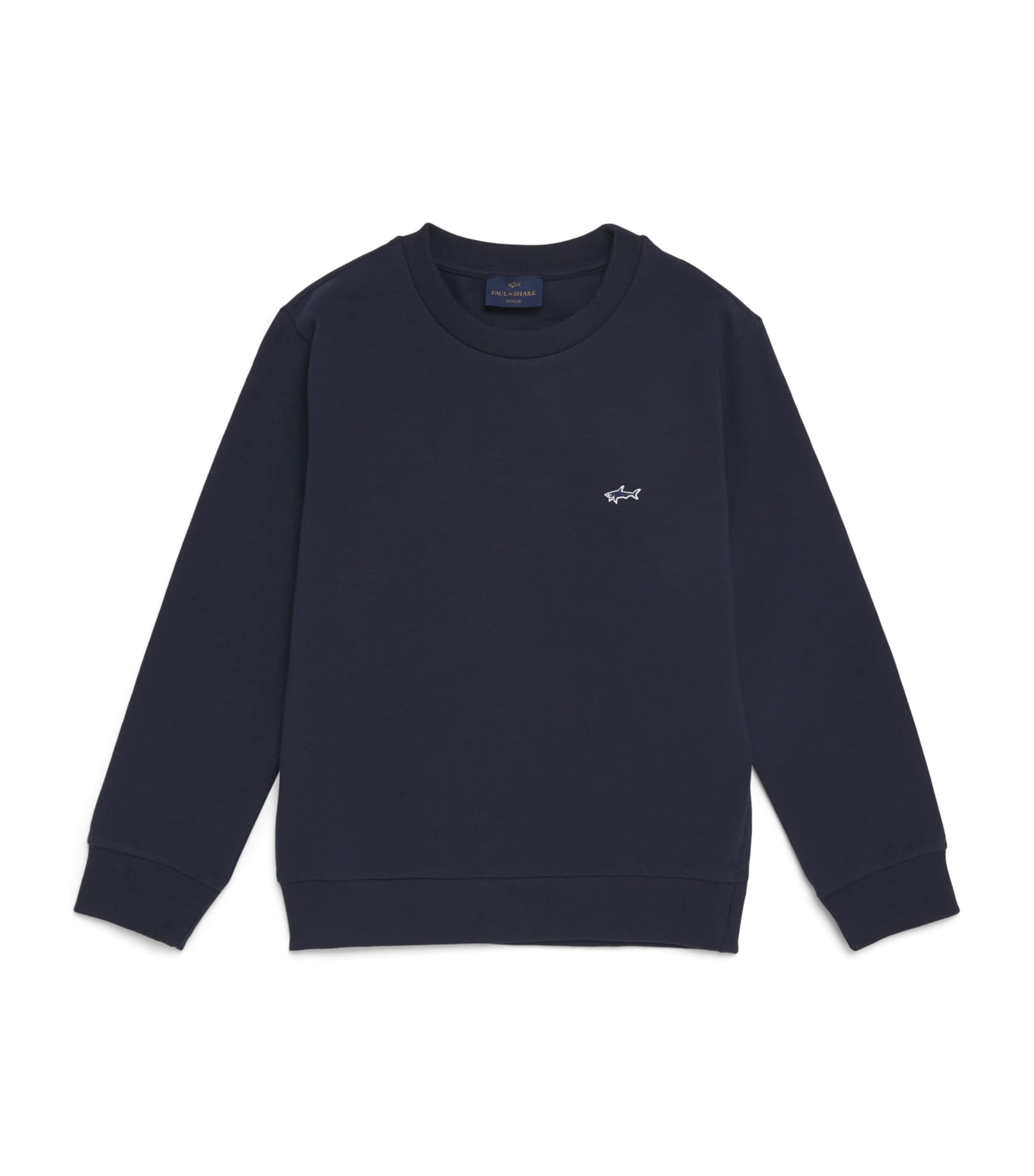 Paul & Shark Stretch-Cotton Shark Sweatshirt (8-14 Years) Blu Shark Image 1