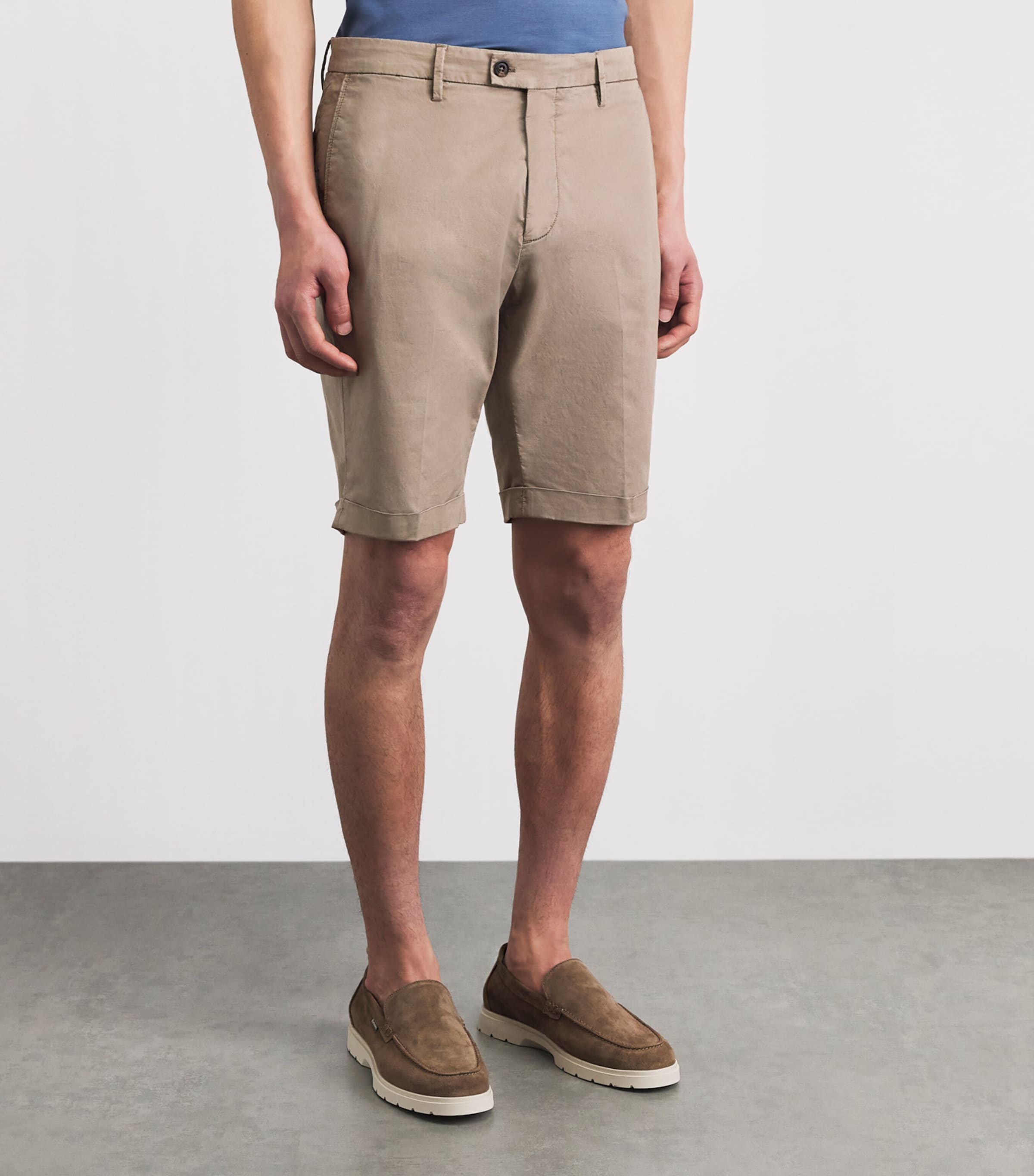 Corneliani Mens Bermuda Chino Shorts Natural / Beige Image 4