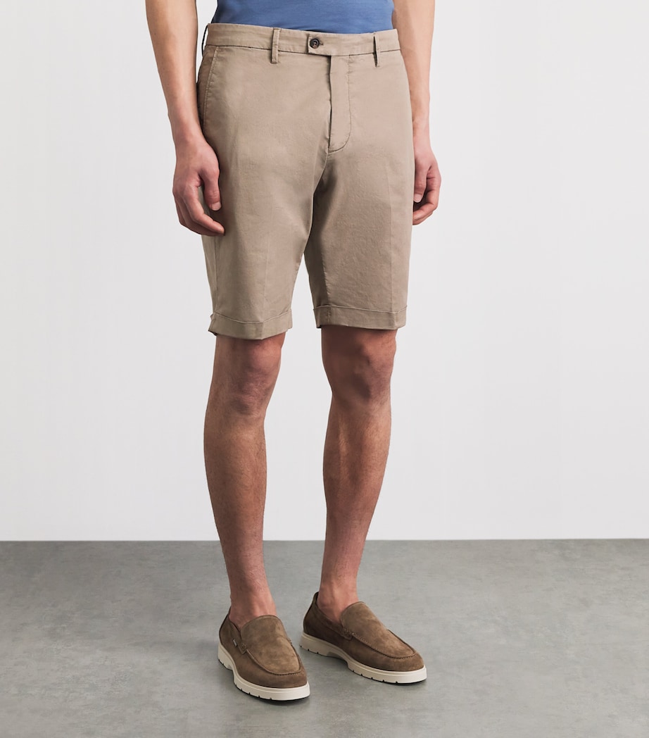 Corneliani Mens Bermuda Chino Shorts Natural / Beige Image 4