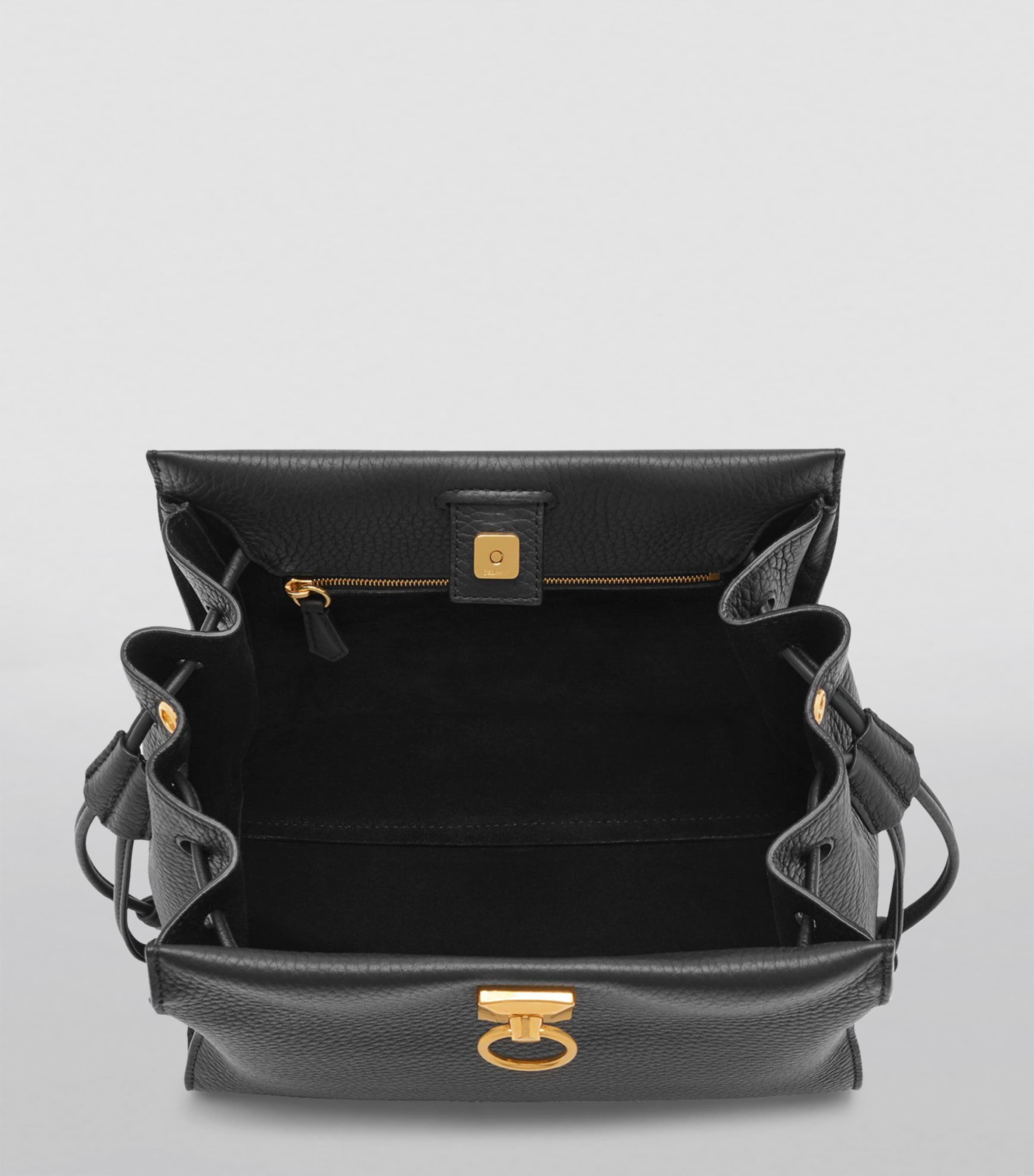 Mulberry Small Leather Iris Shoulder Bag Black Midnight Black Image 4