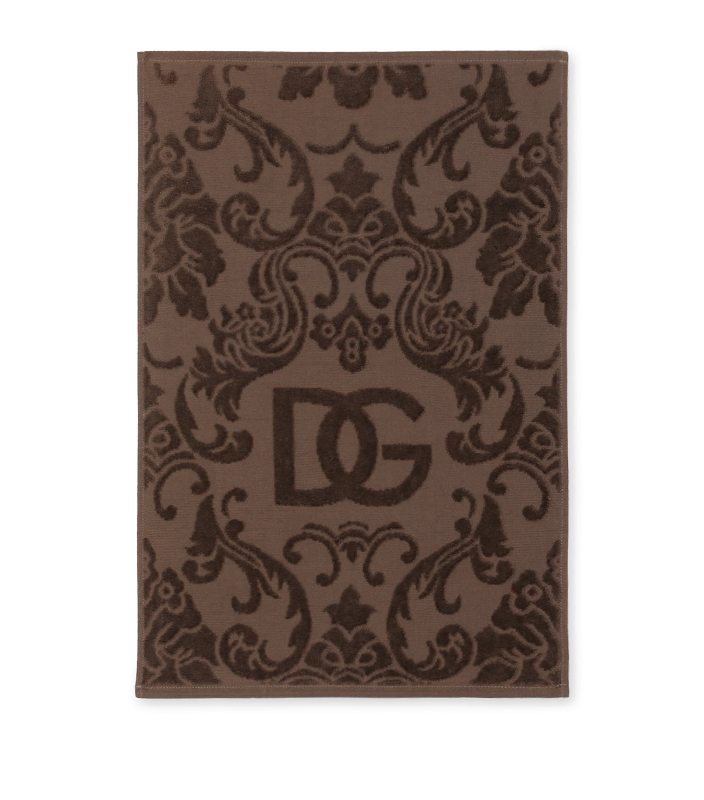 Dolce&Gabbana Casa Set of 5 Cotton Jacquard Bath Towels Marrone Image 2