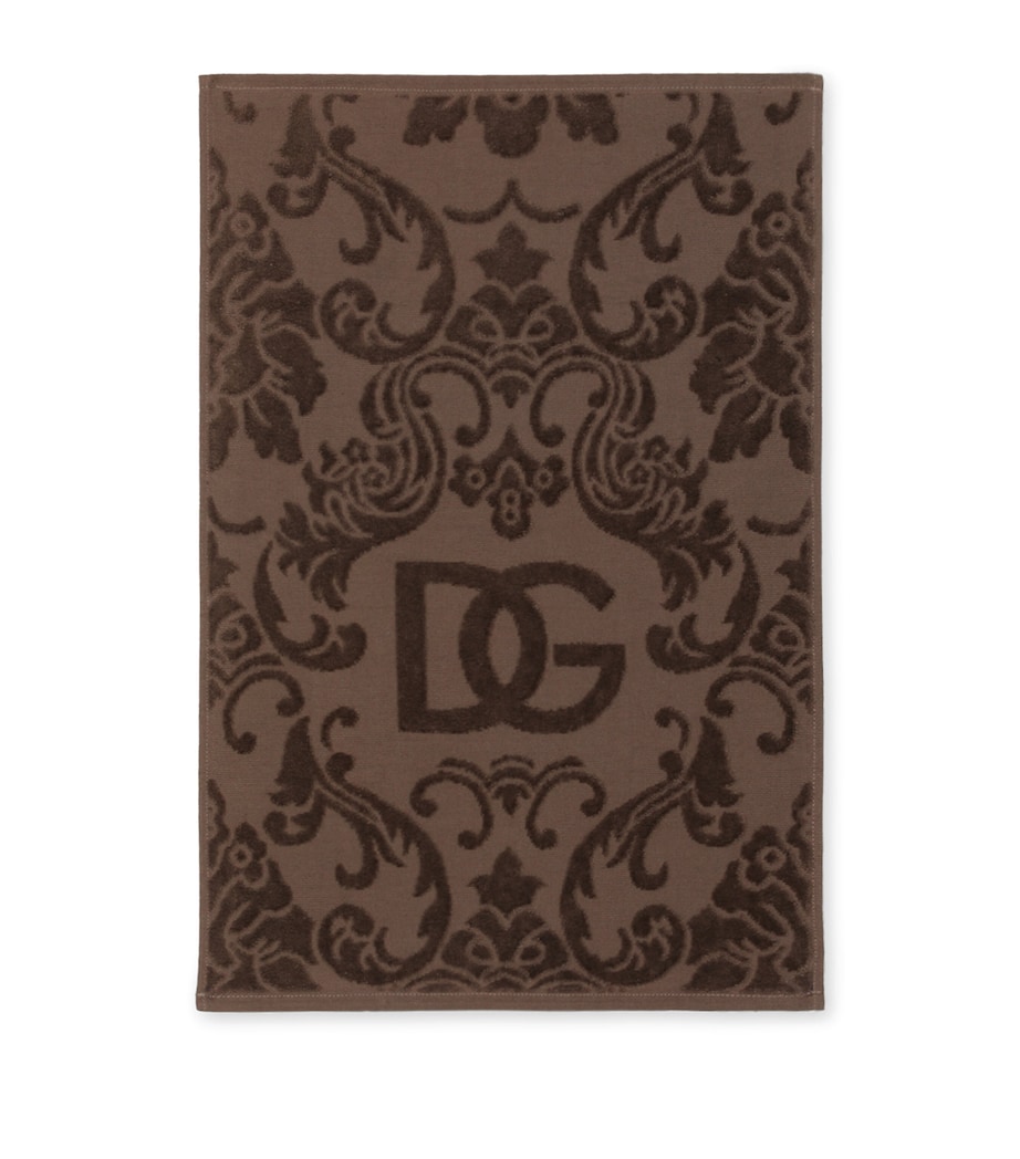 Set of 5 Cotton Jacquard Bath Towels U0052 MARRONE Image 2