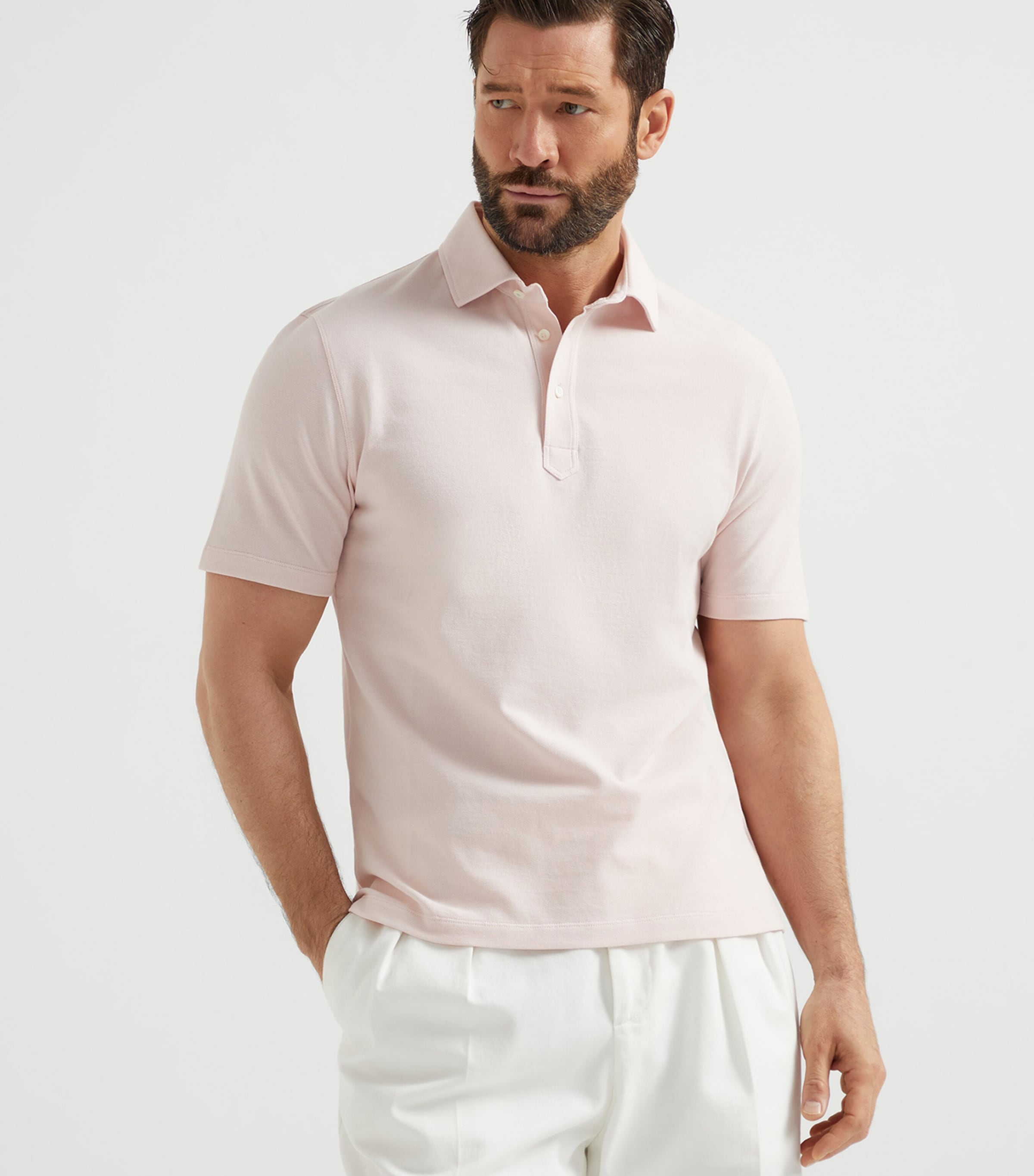 Brunello Cucinelli Women's Metallic Linen Cotton Polo | A.K.