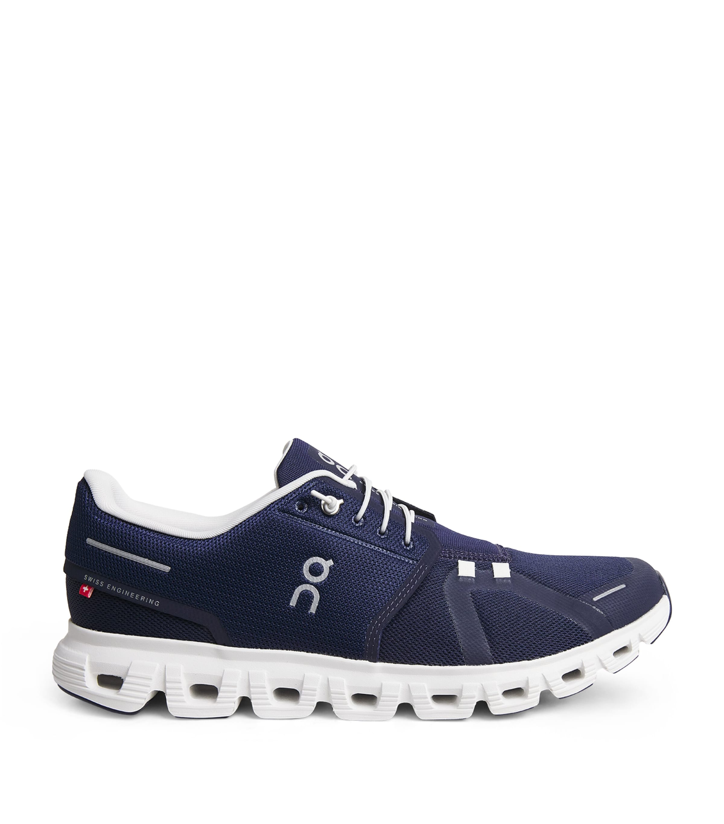 On Breathable Textile And Rubber Sneakers In Navy