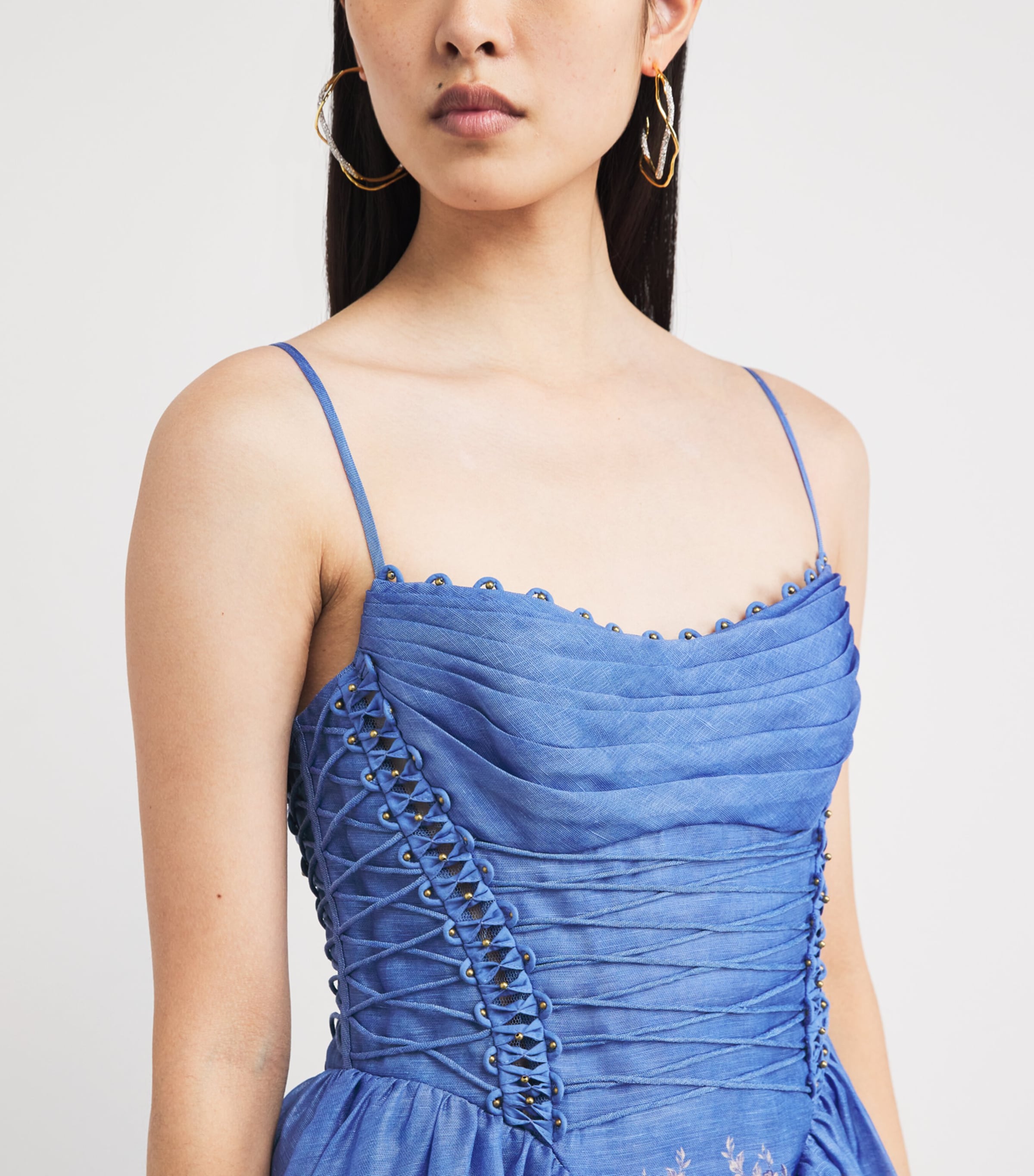 Linen-Silk Midi Dress BLME BLUE MERMAID Image 6