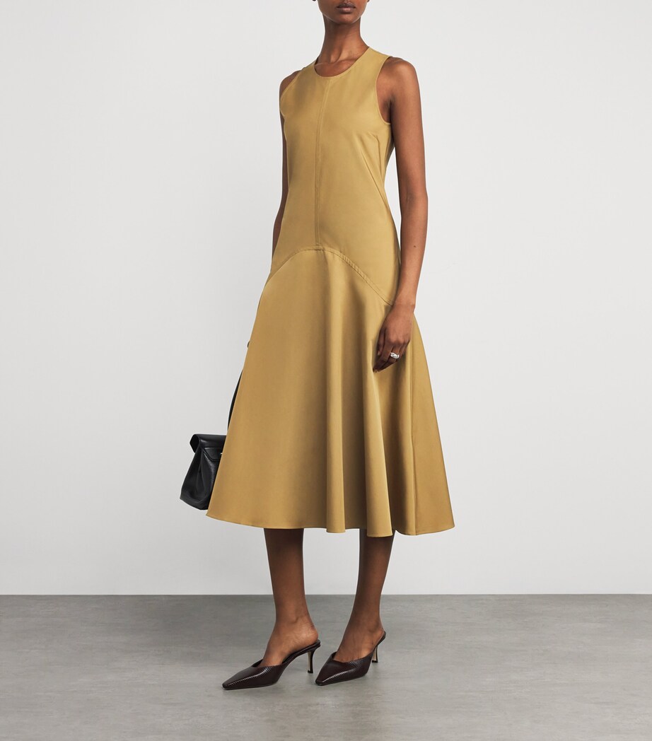 BITE Studios Womens Organic Cotton Shield Maxi Dress Khaki Image 2