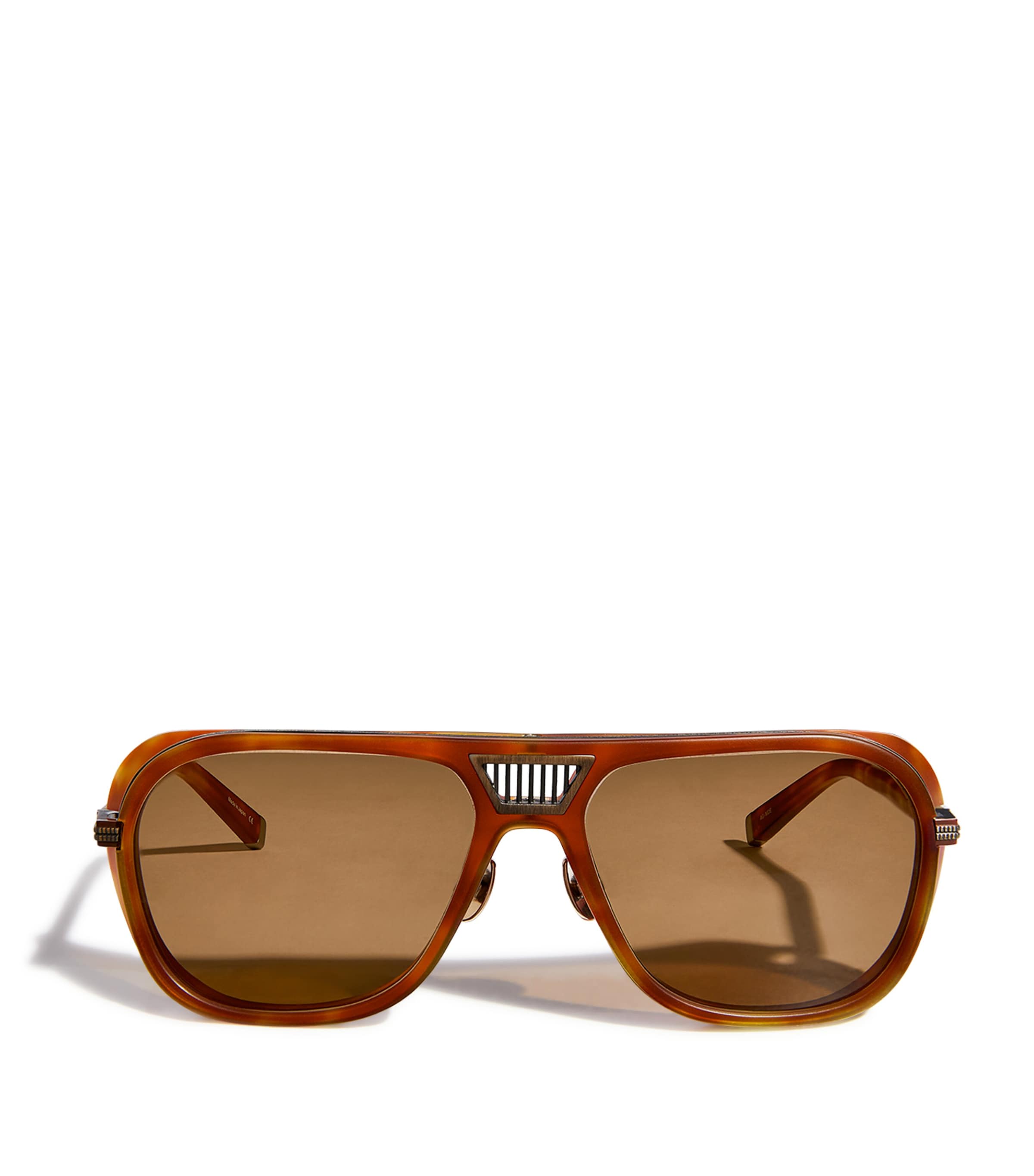 Matsuda Gradient Lens Aviator Sunglasses In Brown