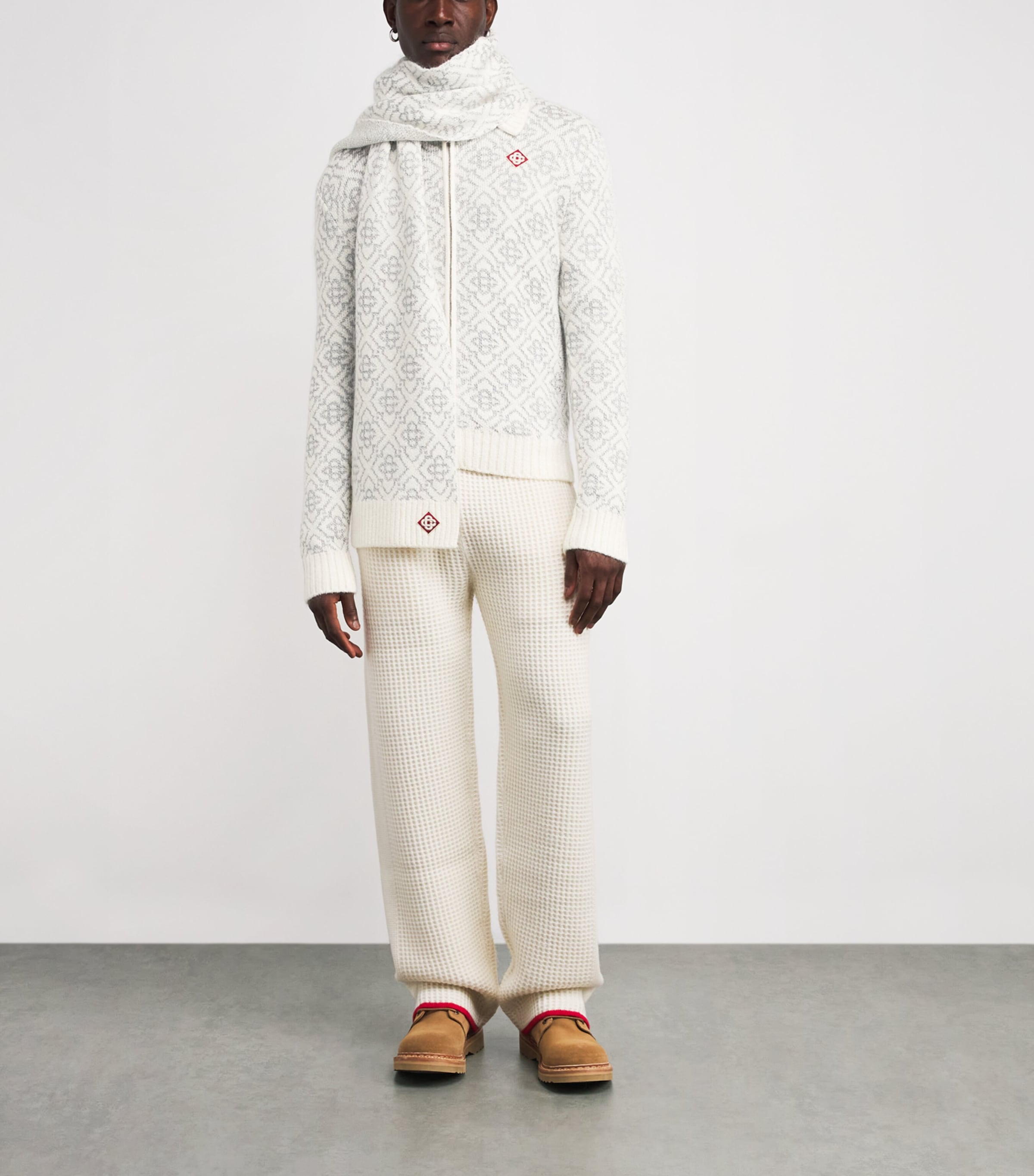 Monogram Scarf WHITE Image 3