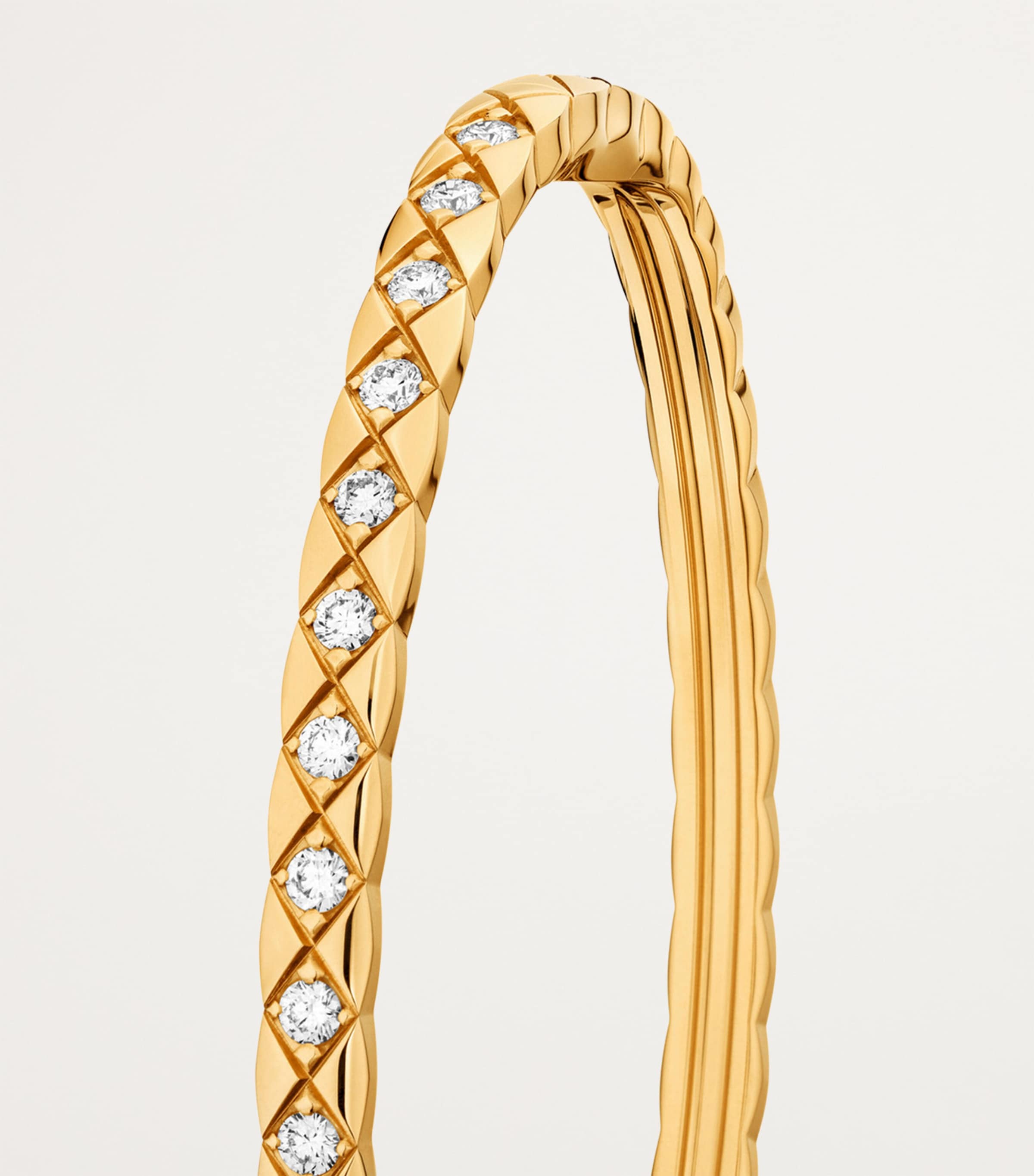 Yellow Gold and Diamond Coco Crush Bangle YELLOW Image 5