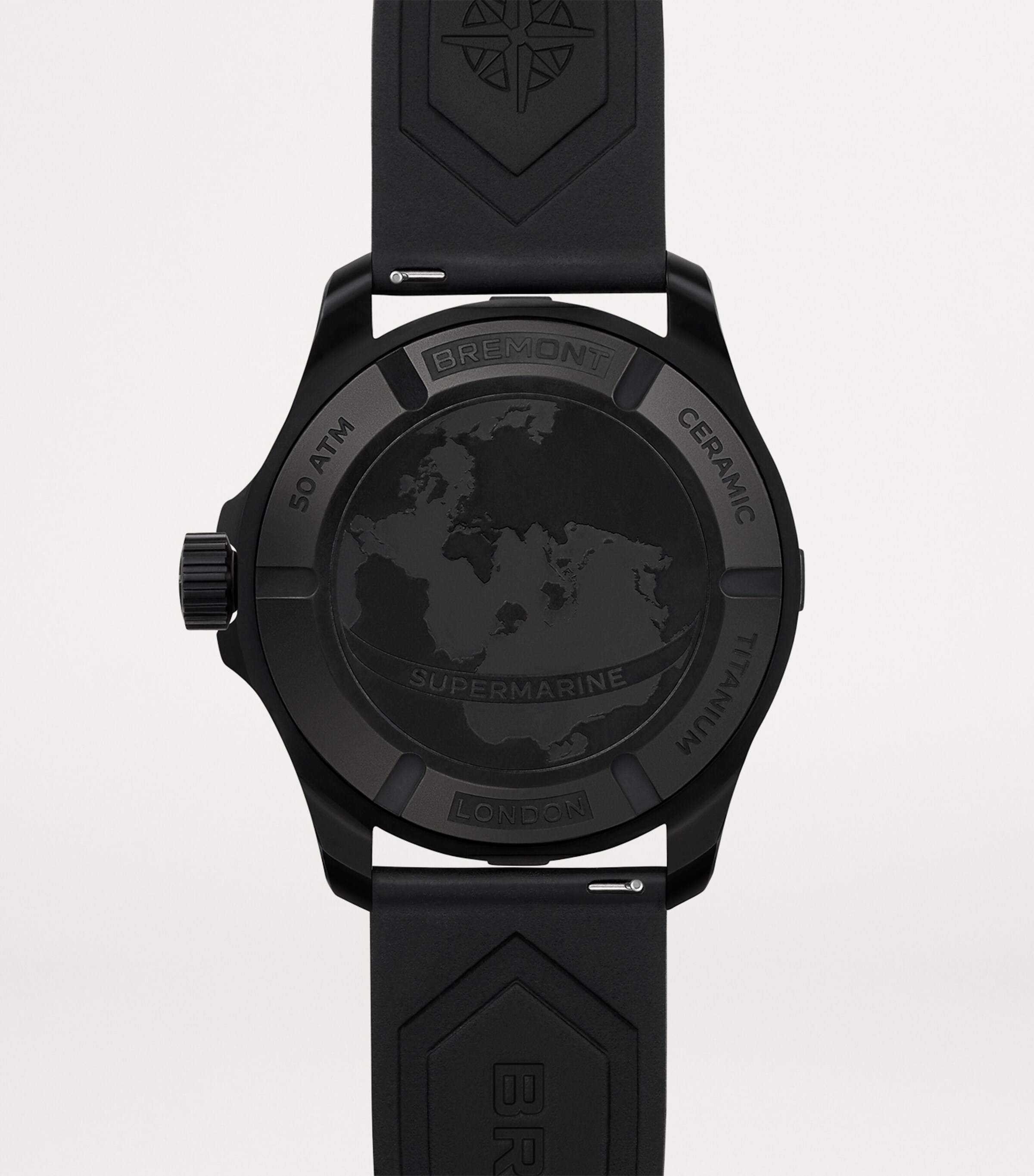 Ceramic and Titanium Supermarine Watch 43mm BLACK Image 2